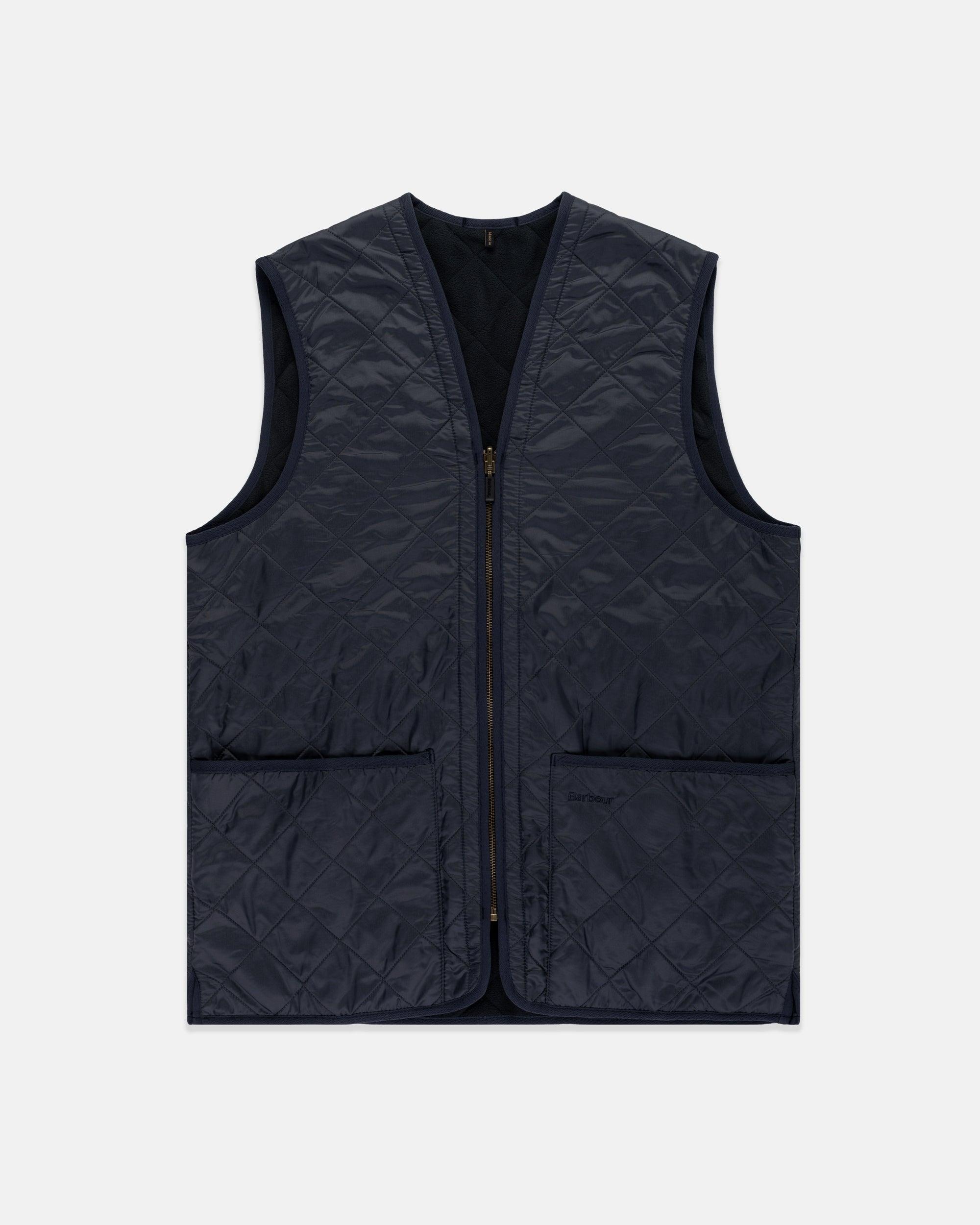 Navy Polarquilt Zip-In Waistcoat Liner