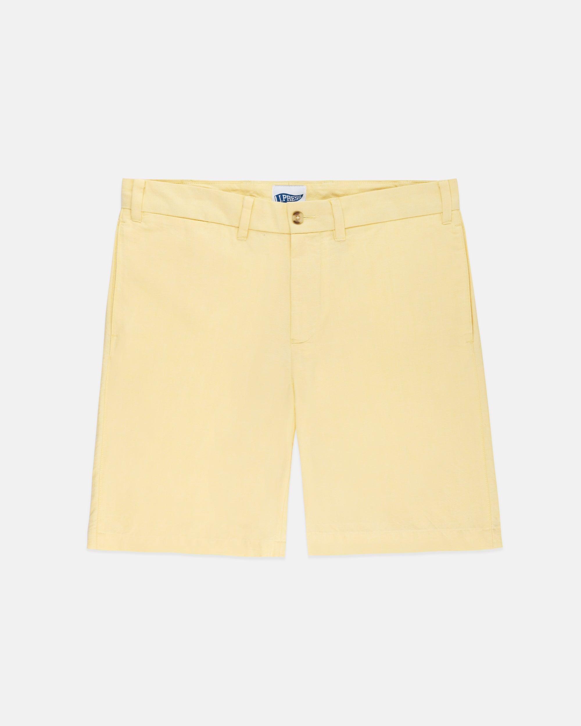 Yellow Oxford Cloth Shorts - Trim Fit