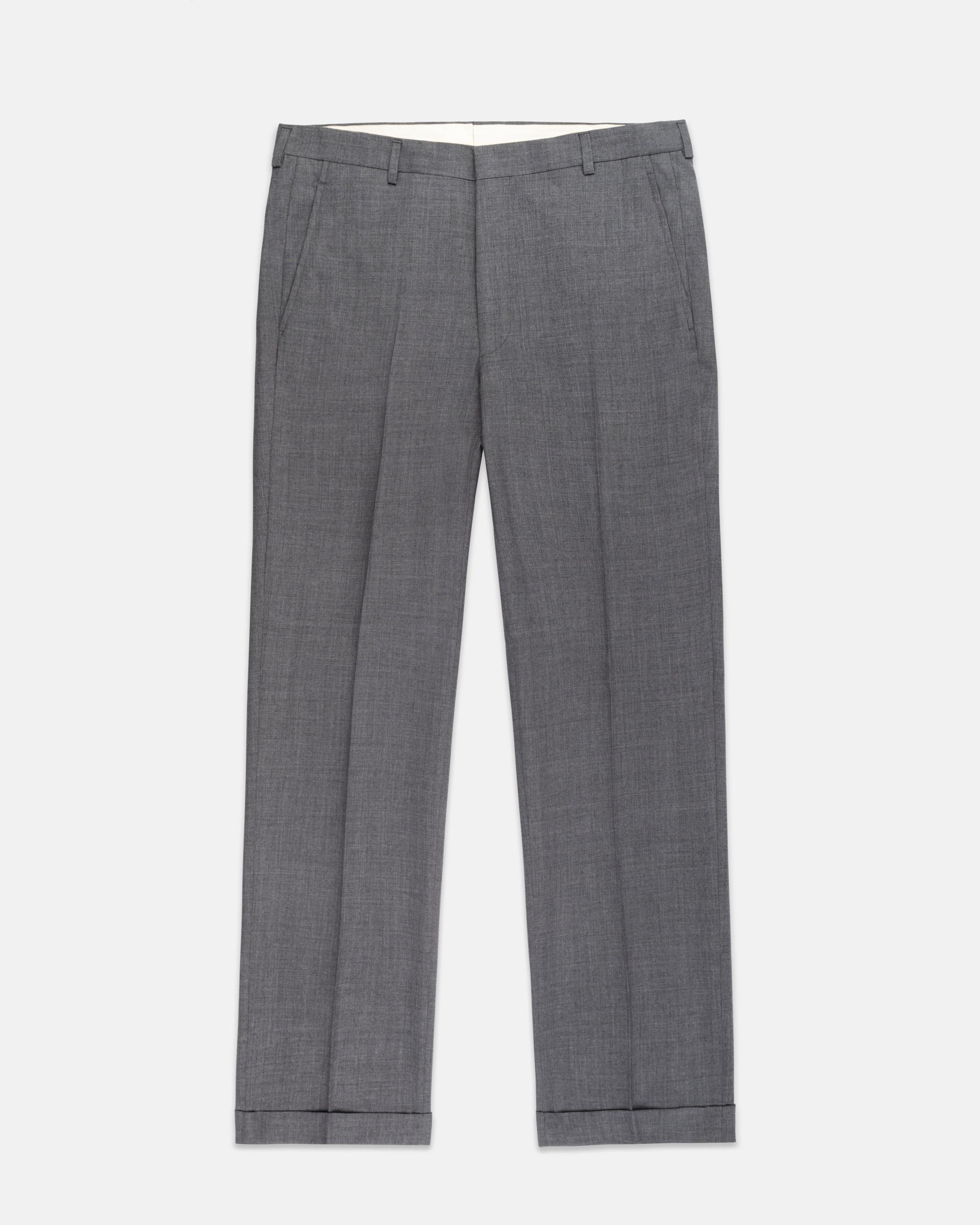 Made-in-USA Medium Grey Fox Air Wool Trouser