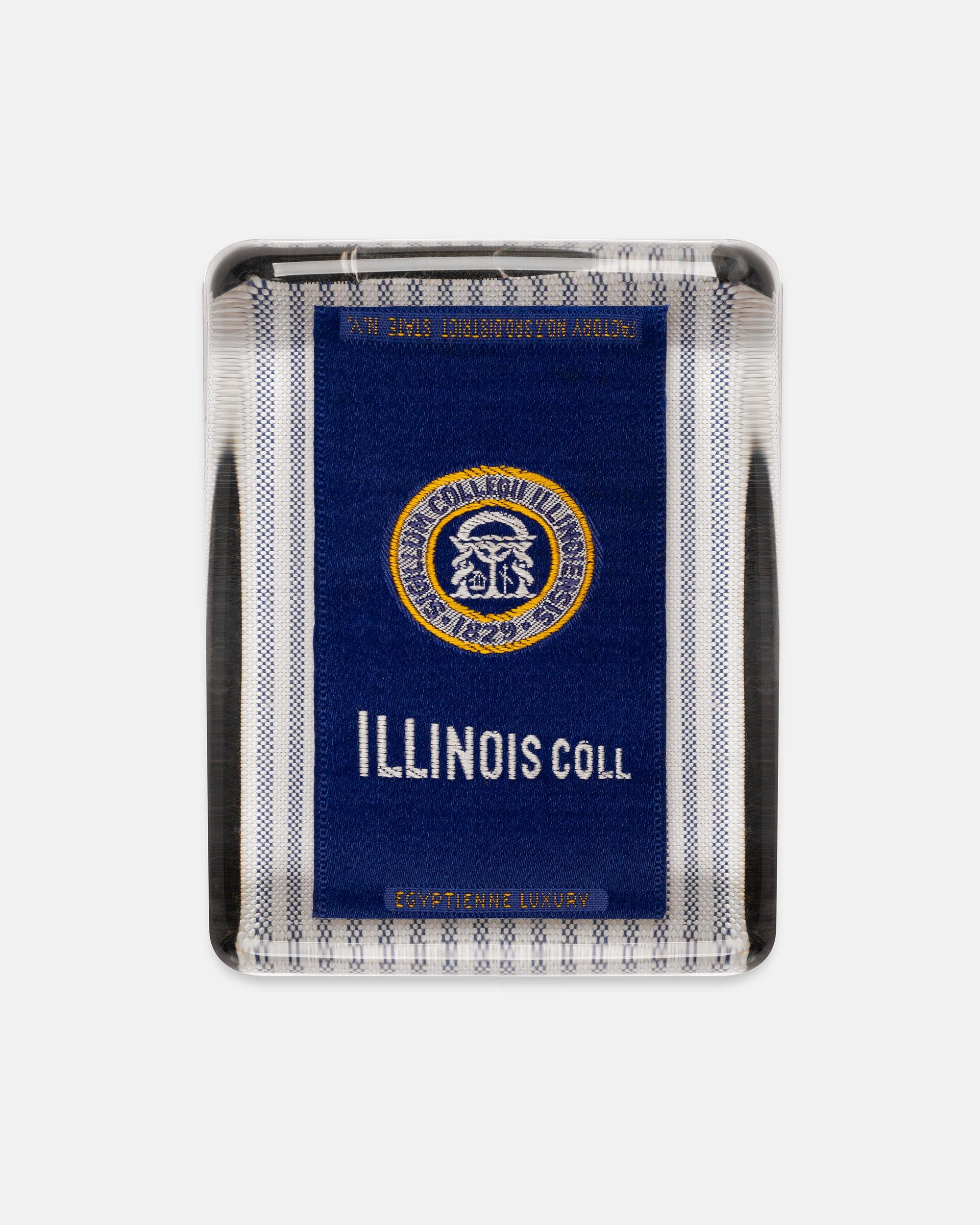 Illinois College Silk Paperweight