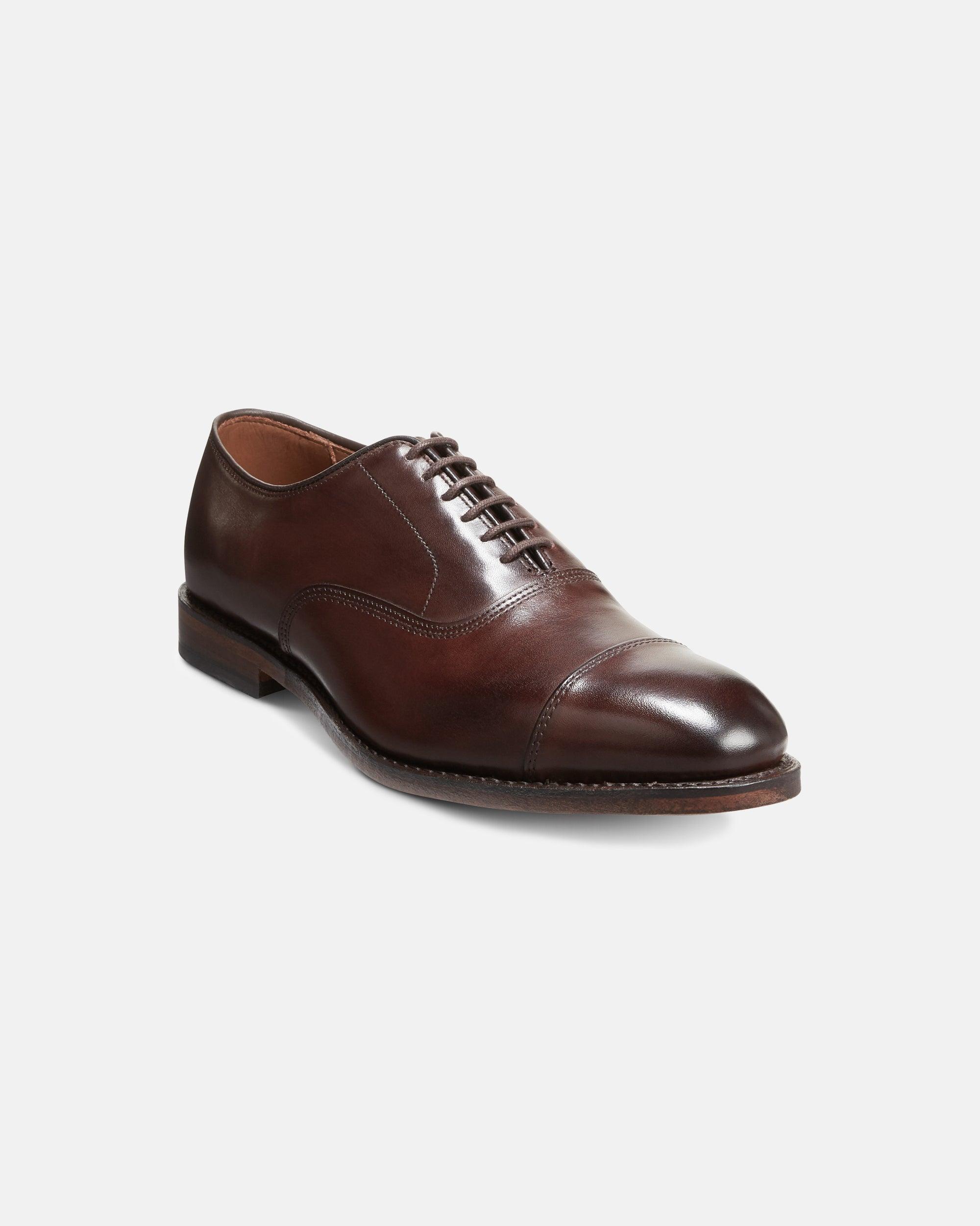 Made-in-USA Allen Edmonds Mahogany Park Avenue Cap-toe Oxford Dress Shoe