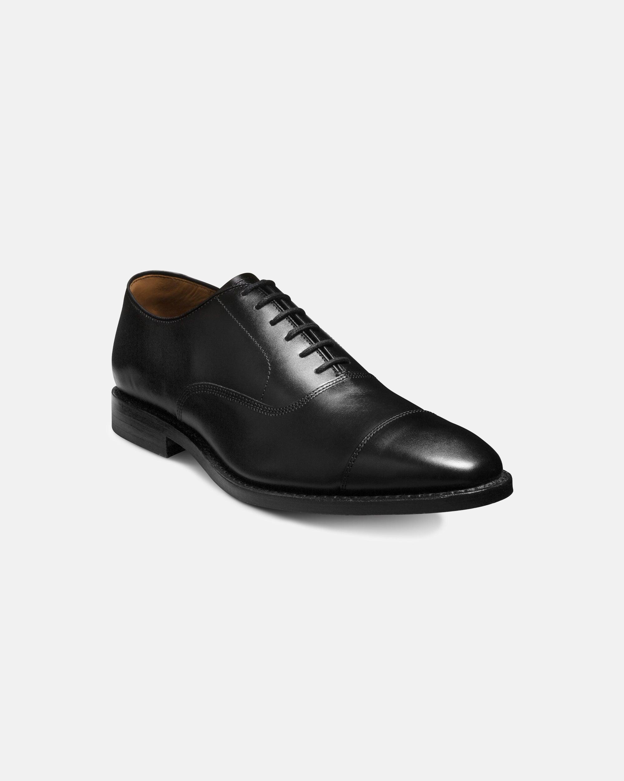 Made-in-USA Allen Edmonds Black Park Avenue Cap-toe Oxford Dress Shoe