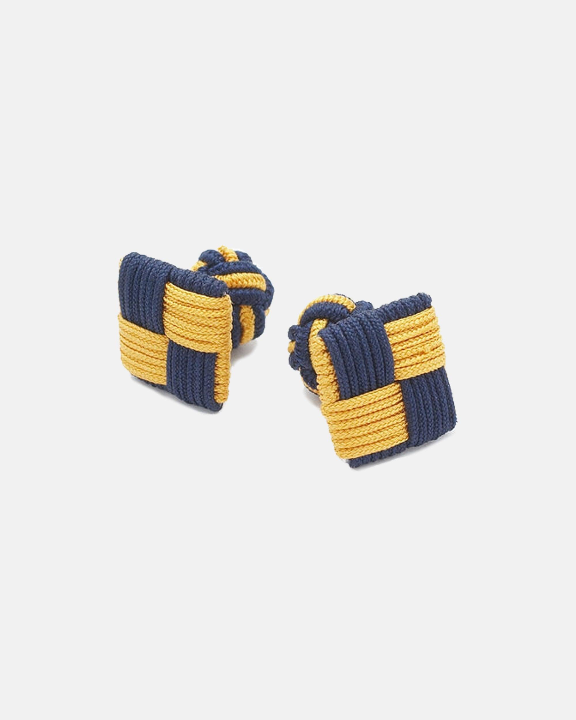 Navy & Gold Combo Knot Cufflinks