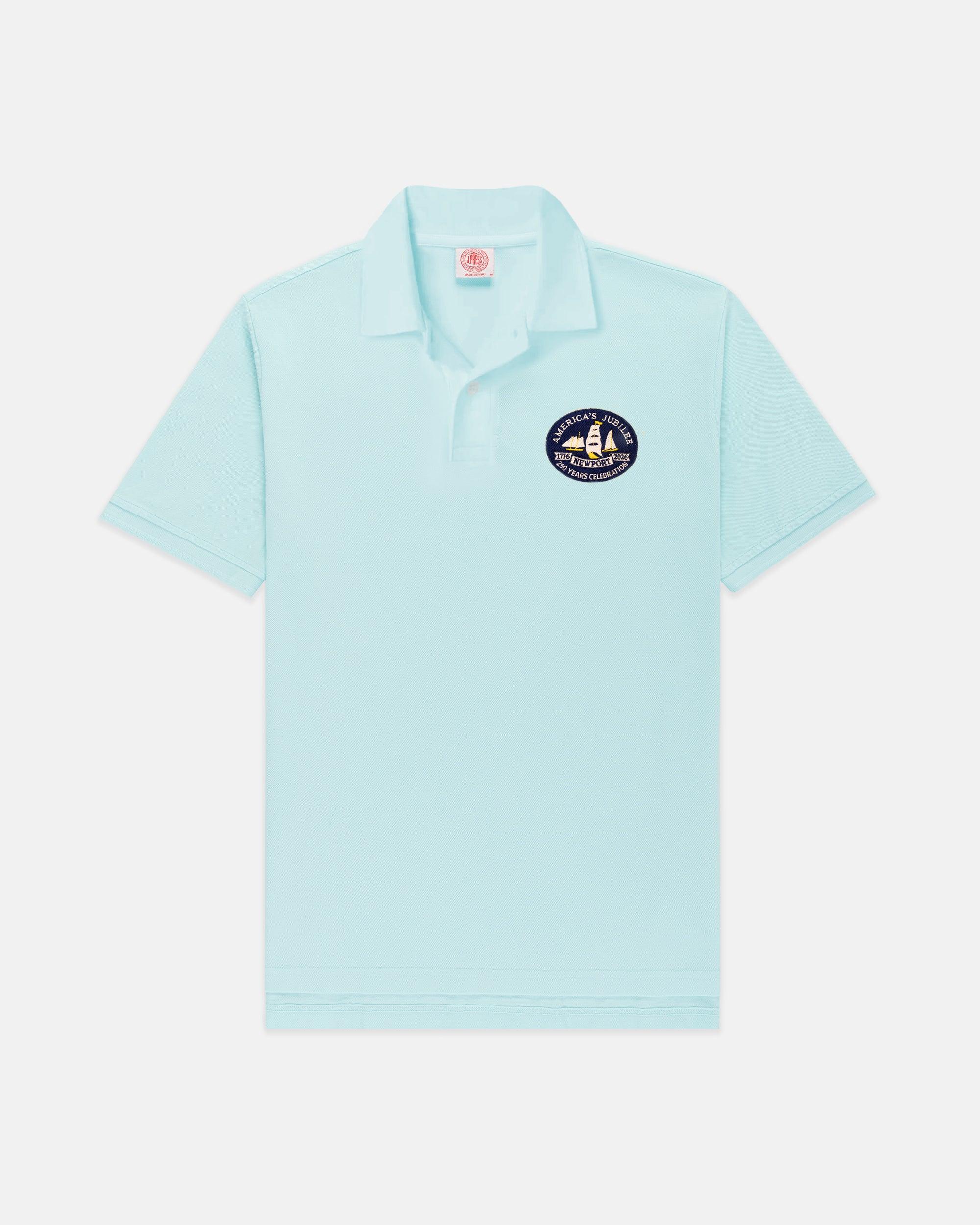 America's Jubilee Light Blue Pique Polo