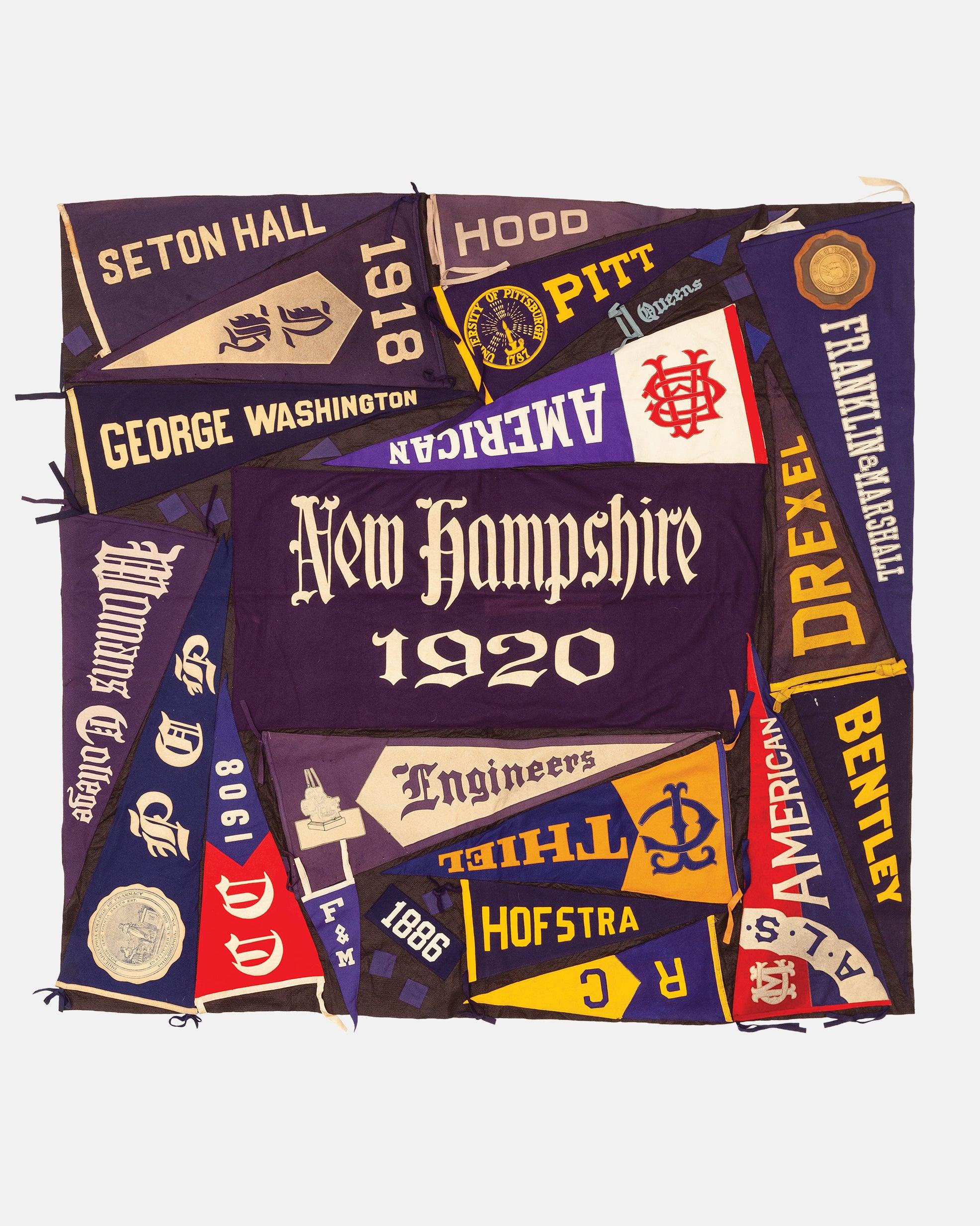 Richard English Vintage Pennant Quilt - Colleges #18