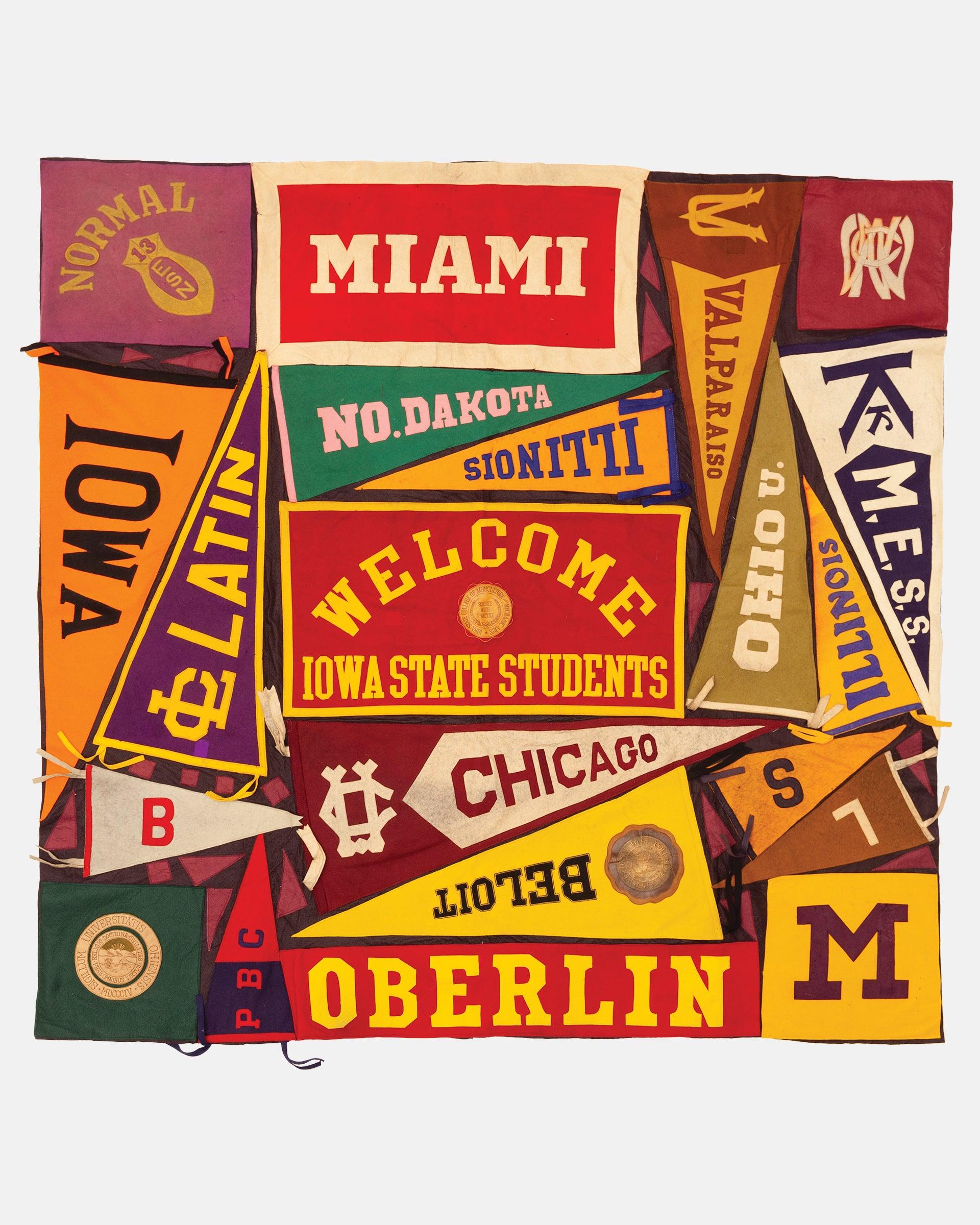 Richard English Vintage Pennant Quilt - Colleges #28