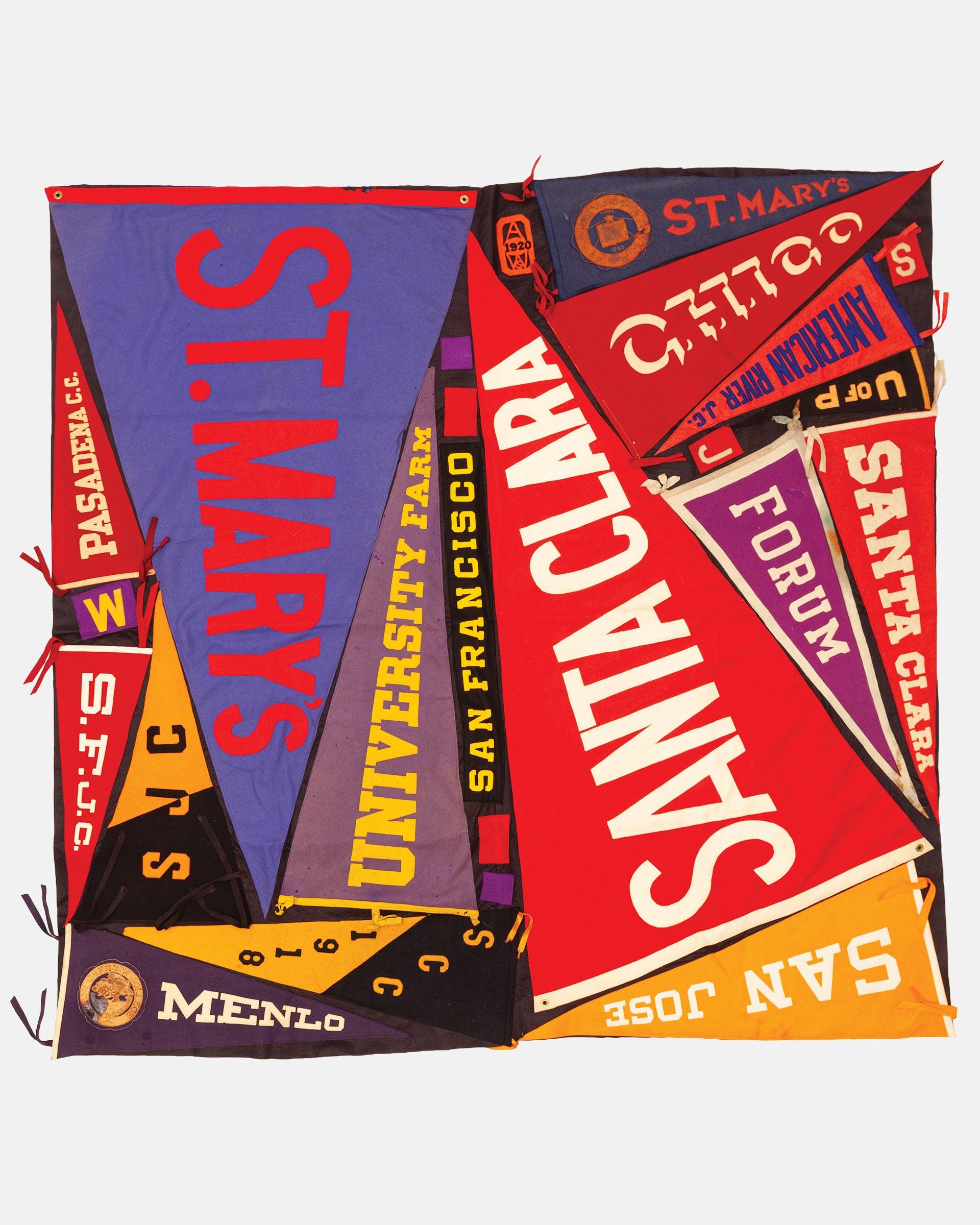 Richard English Vintage Pennant Quilt - Colleges #48