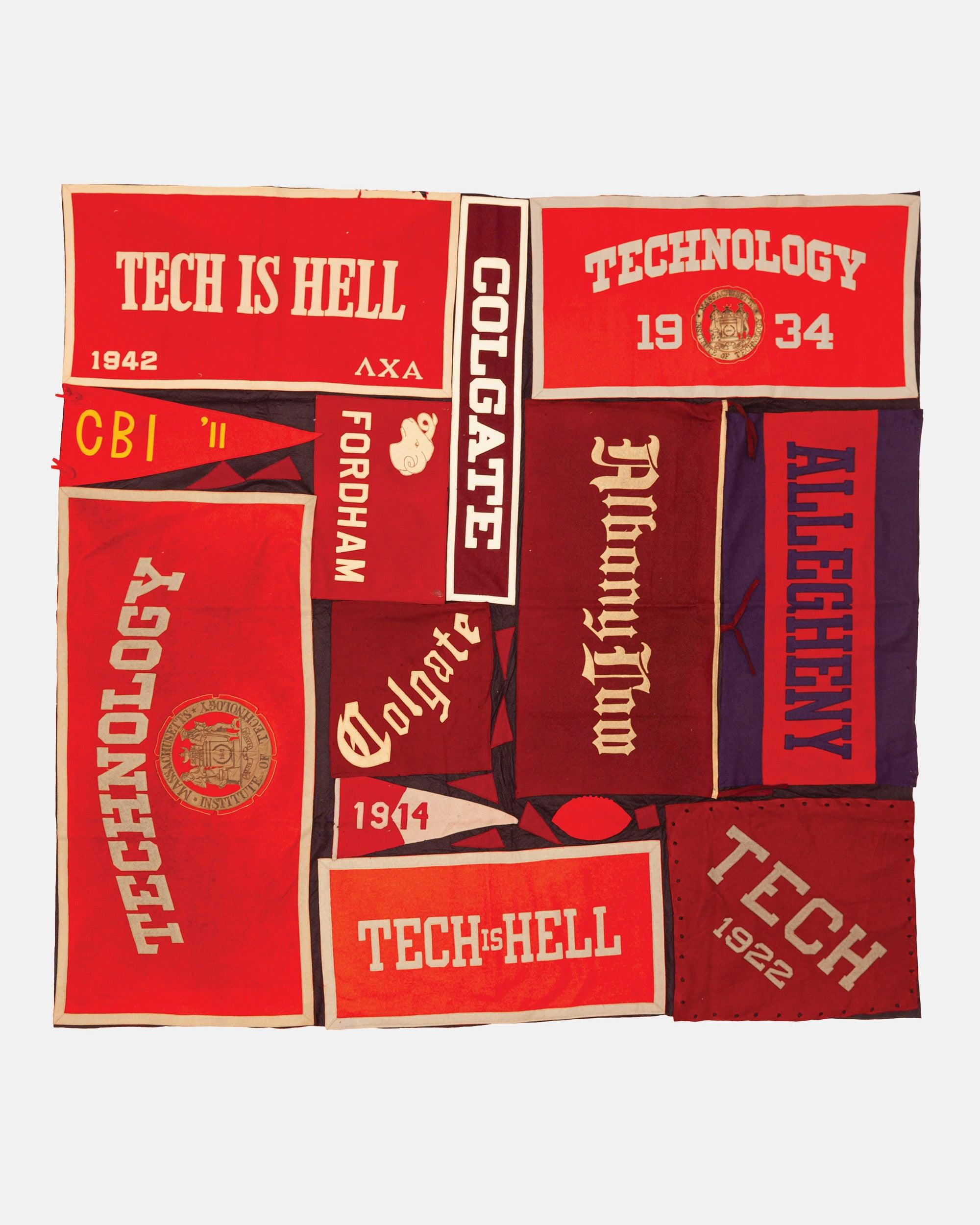 Richard English Vintage Pennant Quilt - Colleges #9
