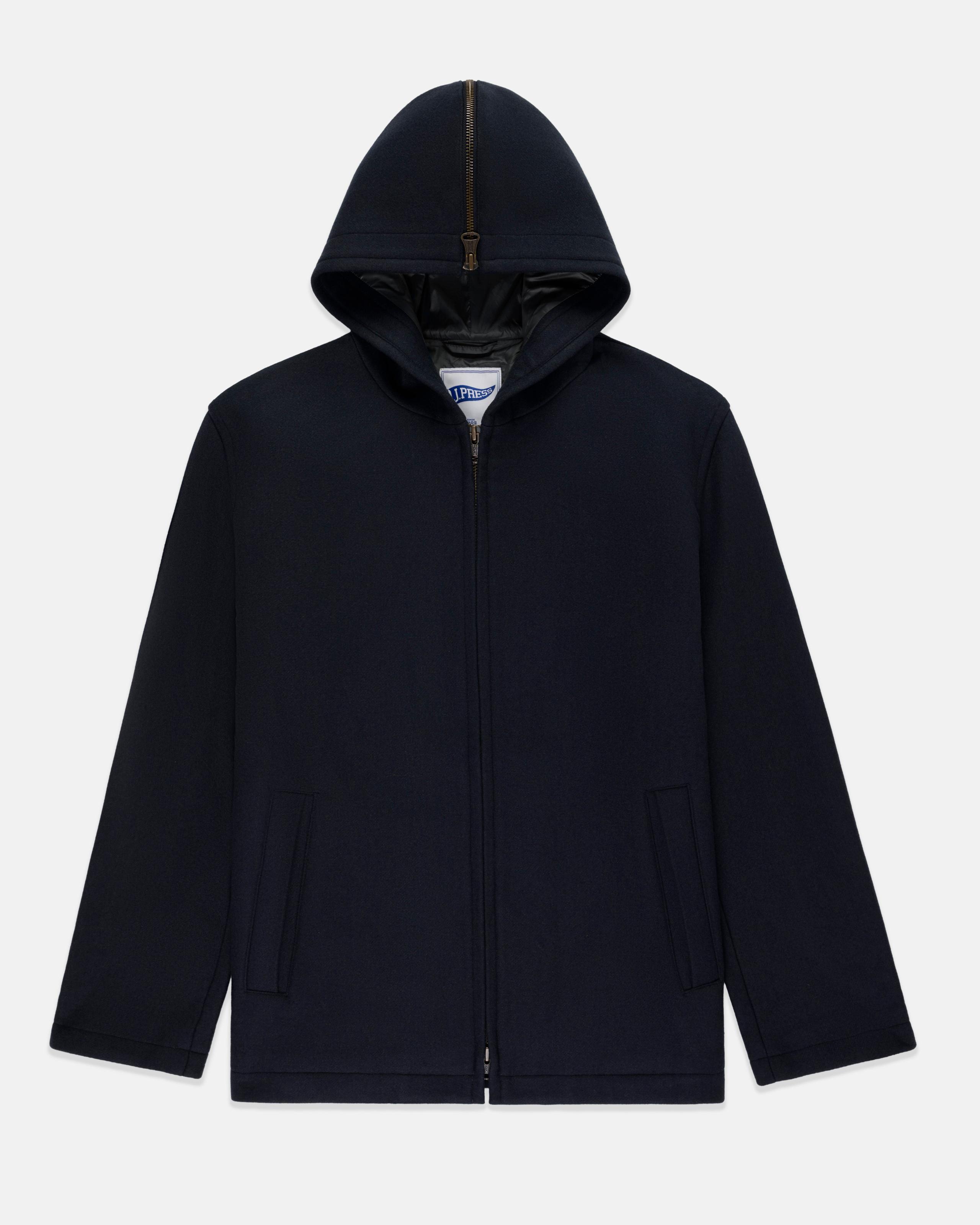 Navy Melton Wool Zermatt Jacket