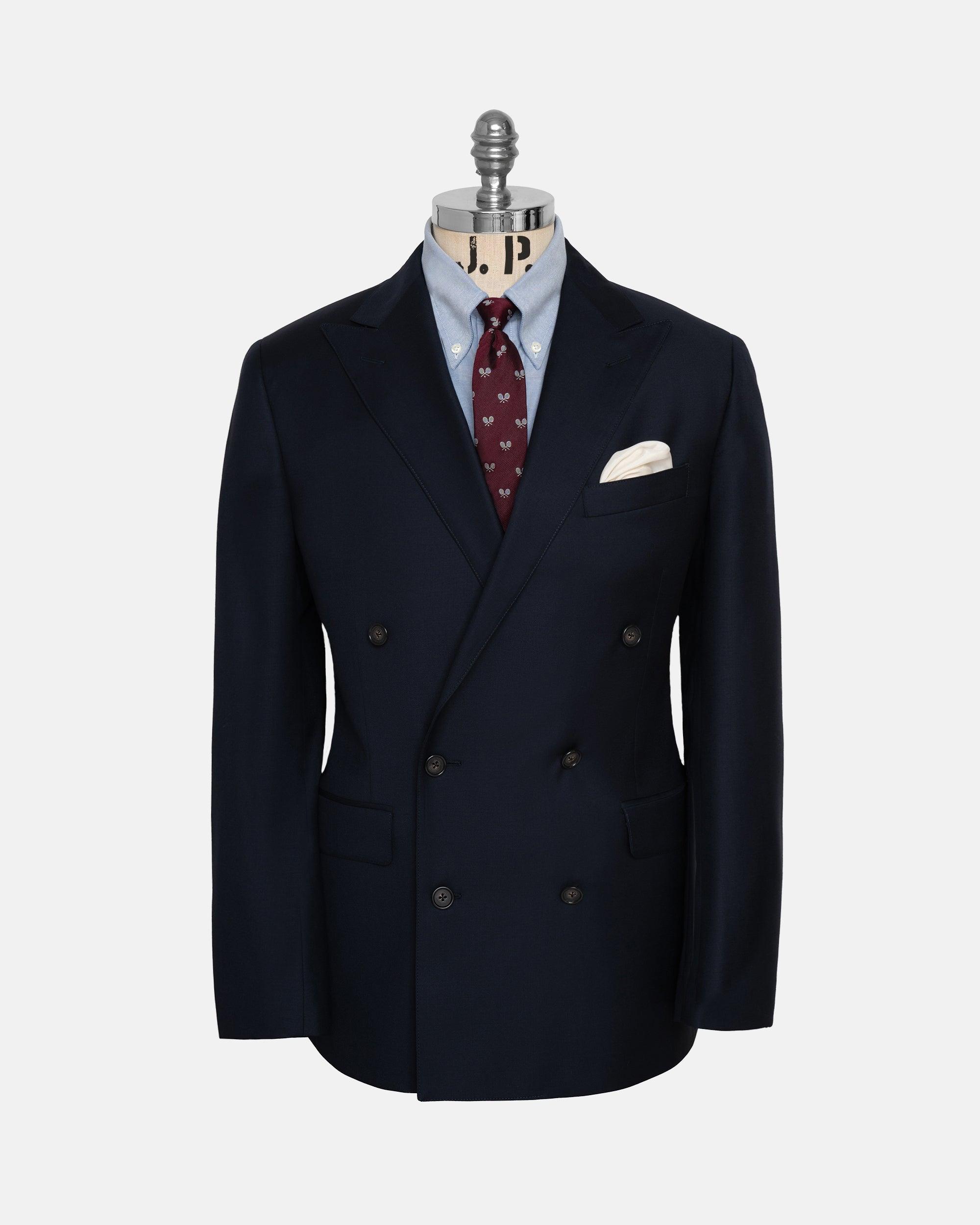 Made-in-USA Navy Double-Breasted Mayfair Model Suit