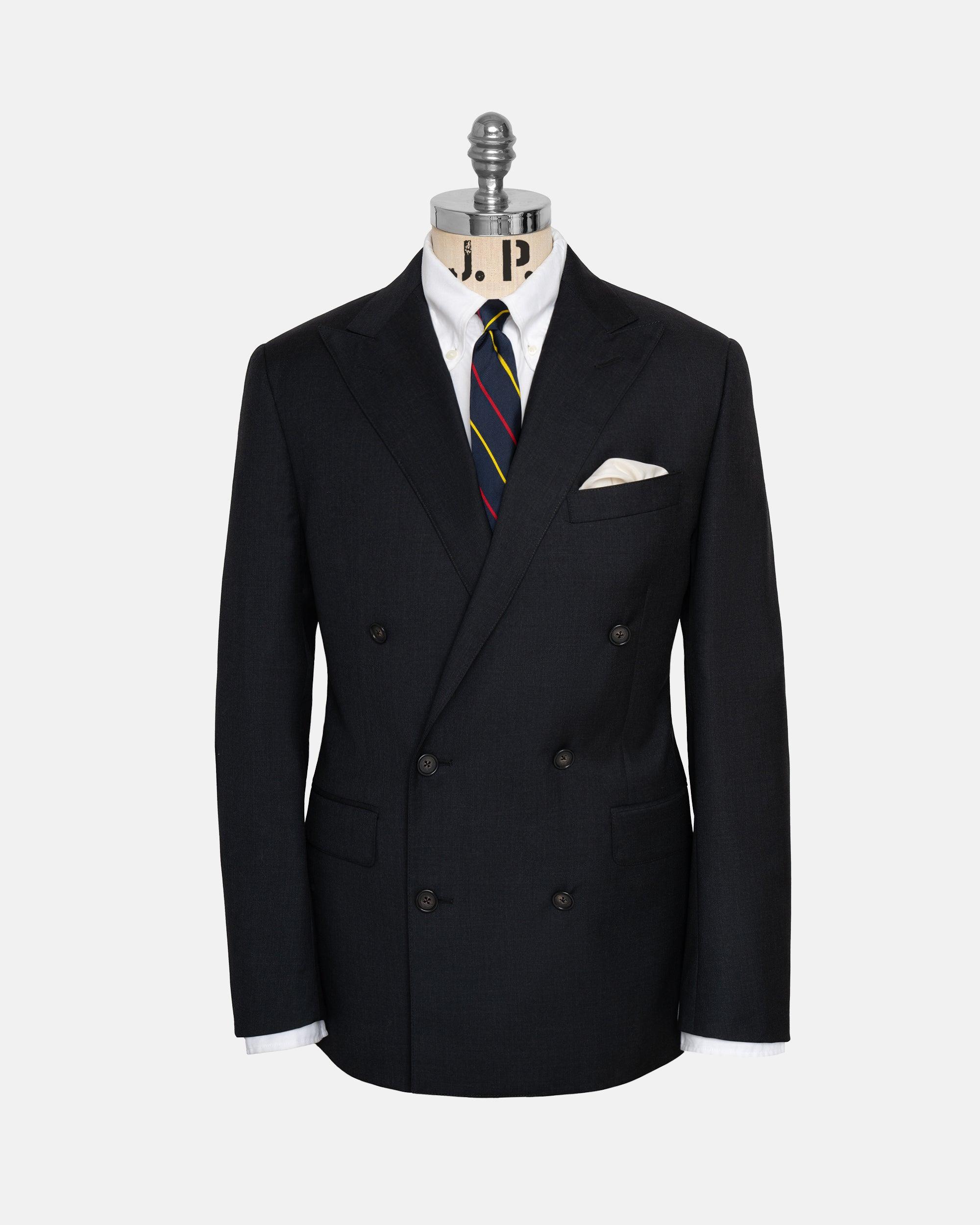 Made-in-USA Charcoal Double-Breasted Mayfair Model Suit - Custom Make