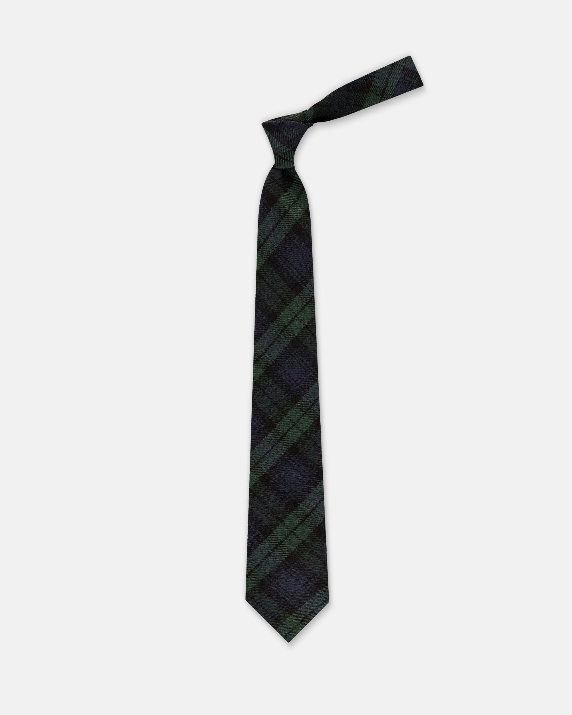 Made-in-UK Black Watch Tartan Wool Tie