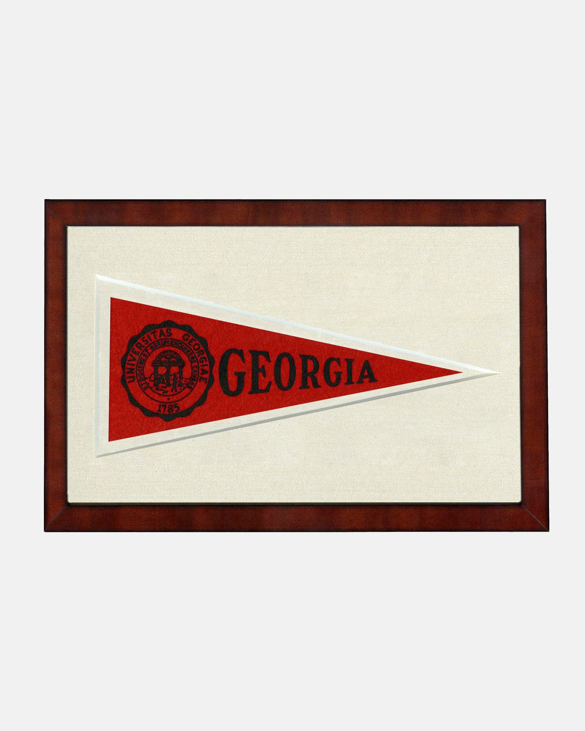 University of Georgia Framed Vintage Pennant