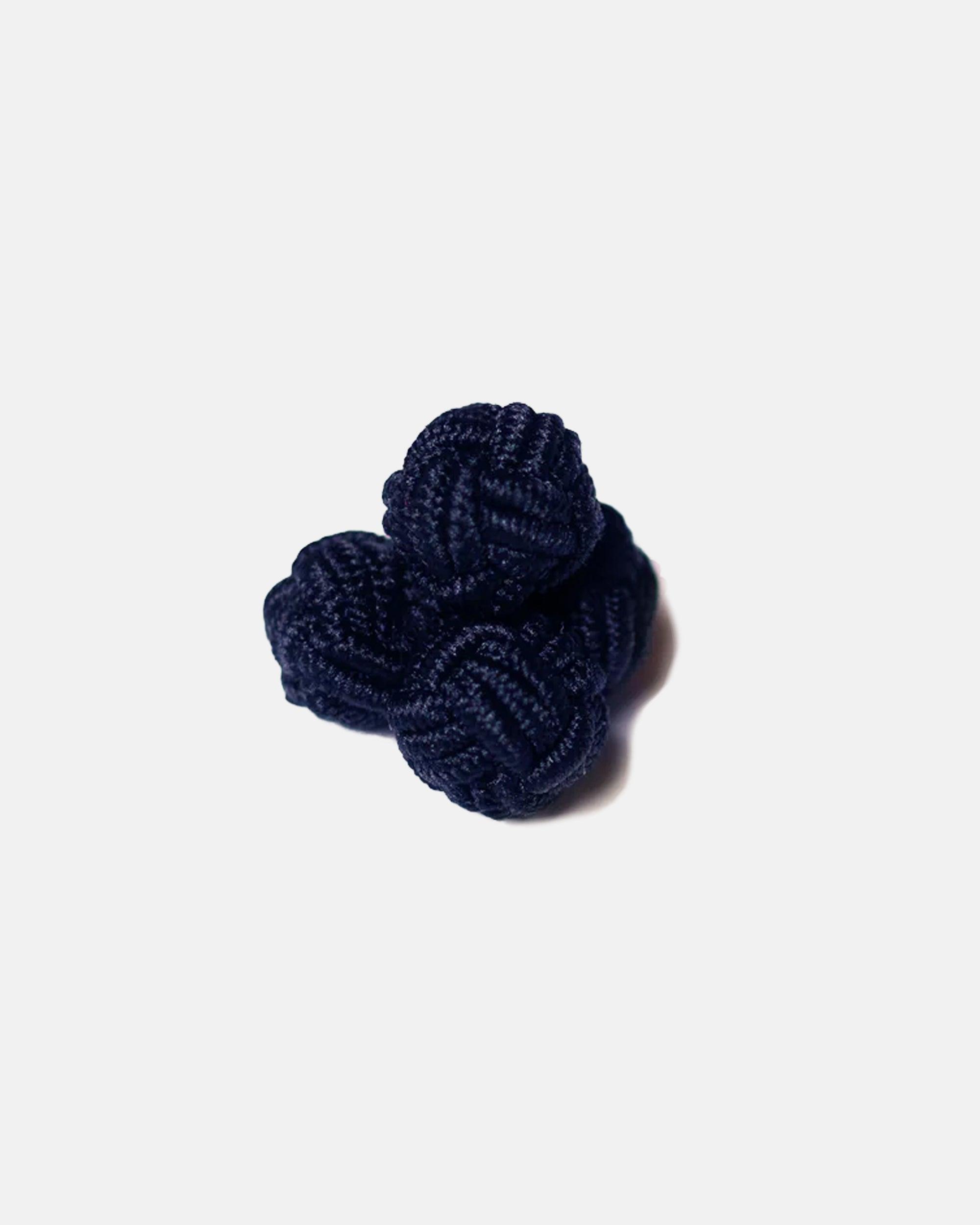 Navy Monkey's Fist Silk Knot Cufflinks