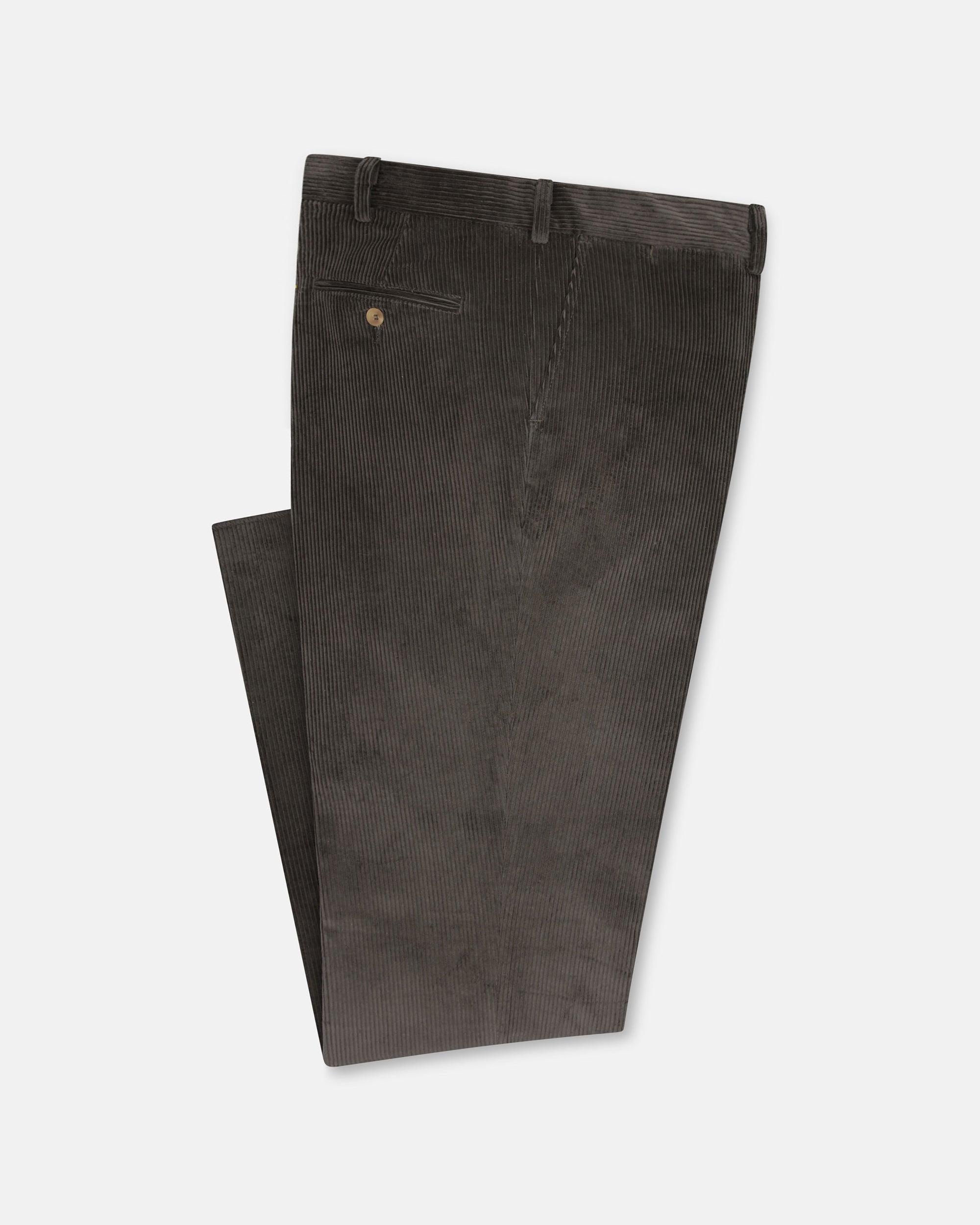 Made-in-USA Olive Wide Wale British Corduroy Pant