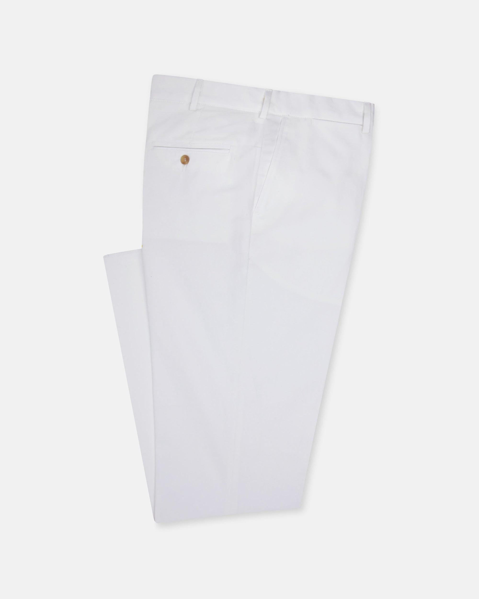 Made-in-USA White Washed Twill Chino Pant