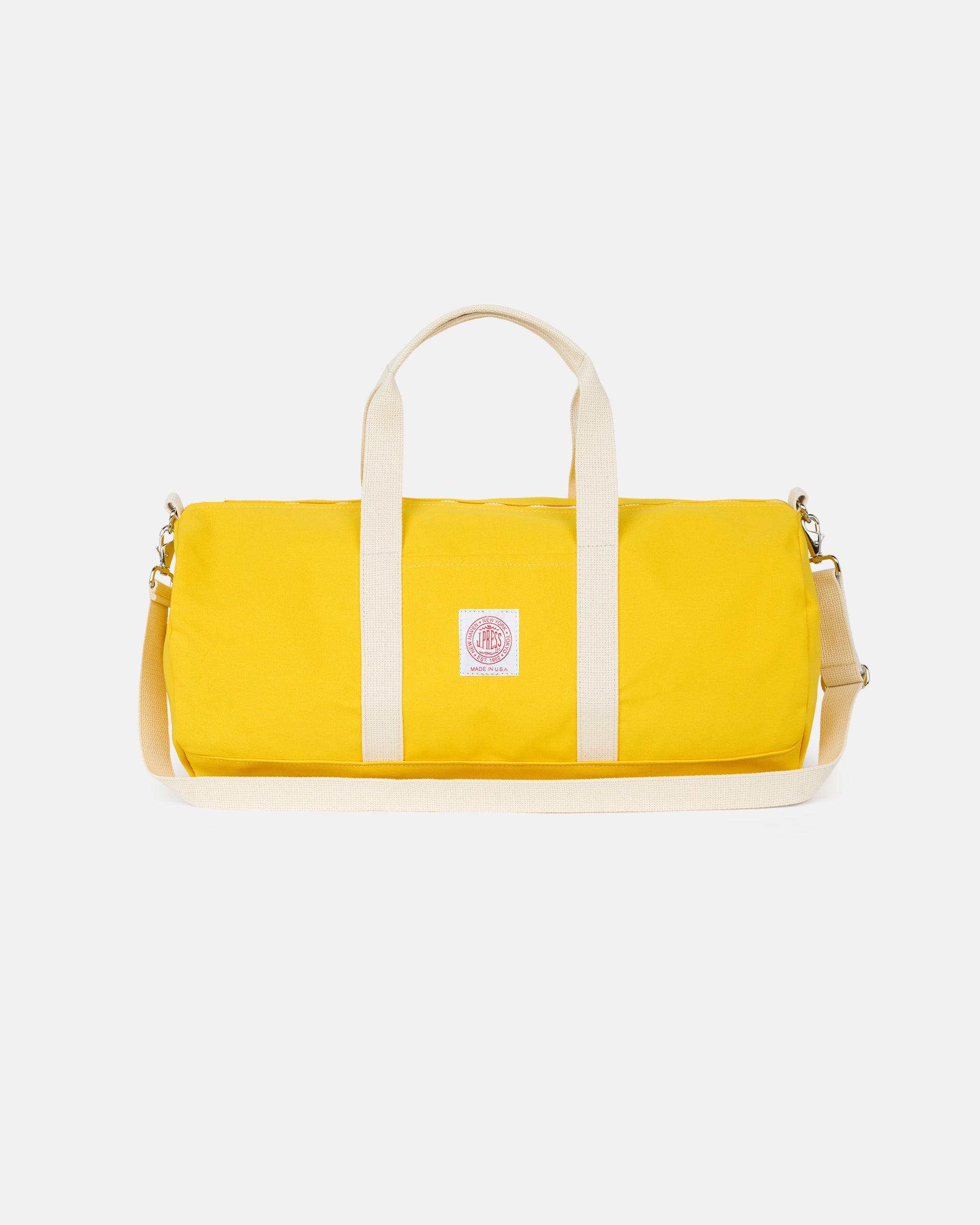 Made-in-USA Yellow Canvas Duffel Bag
