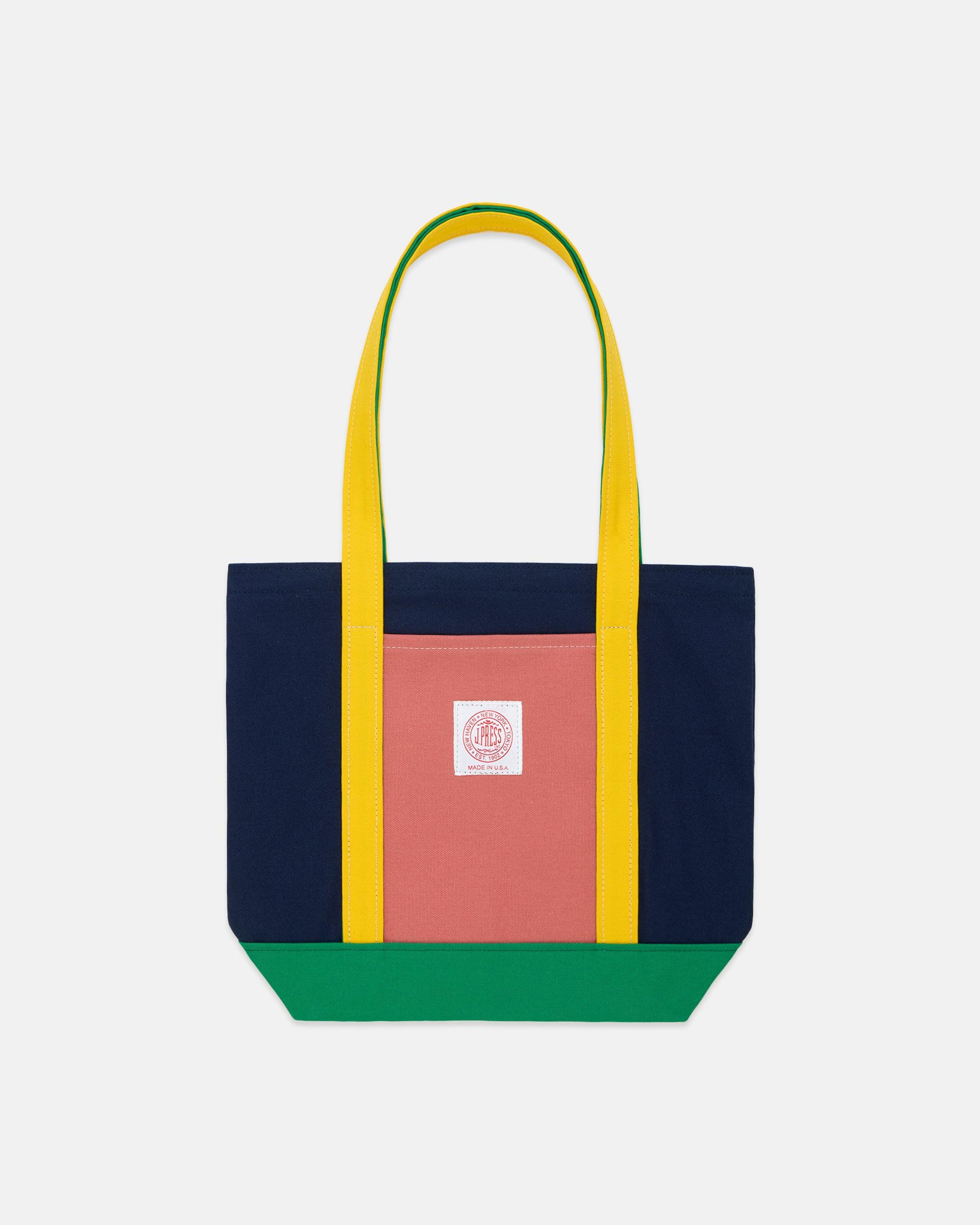 Made-in-USA Color Block Canvas Tote Bag