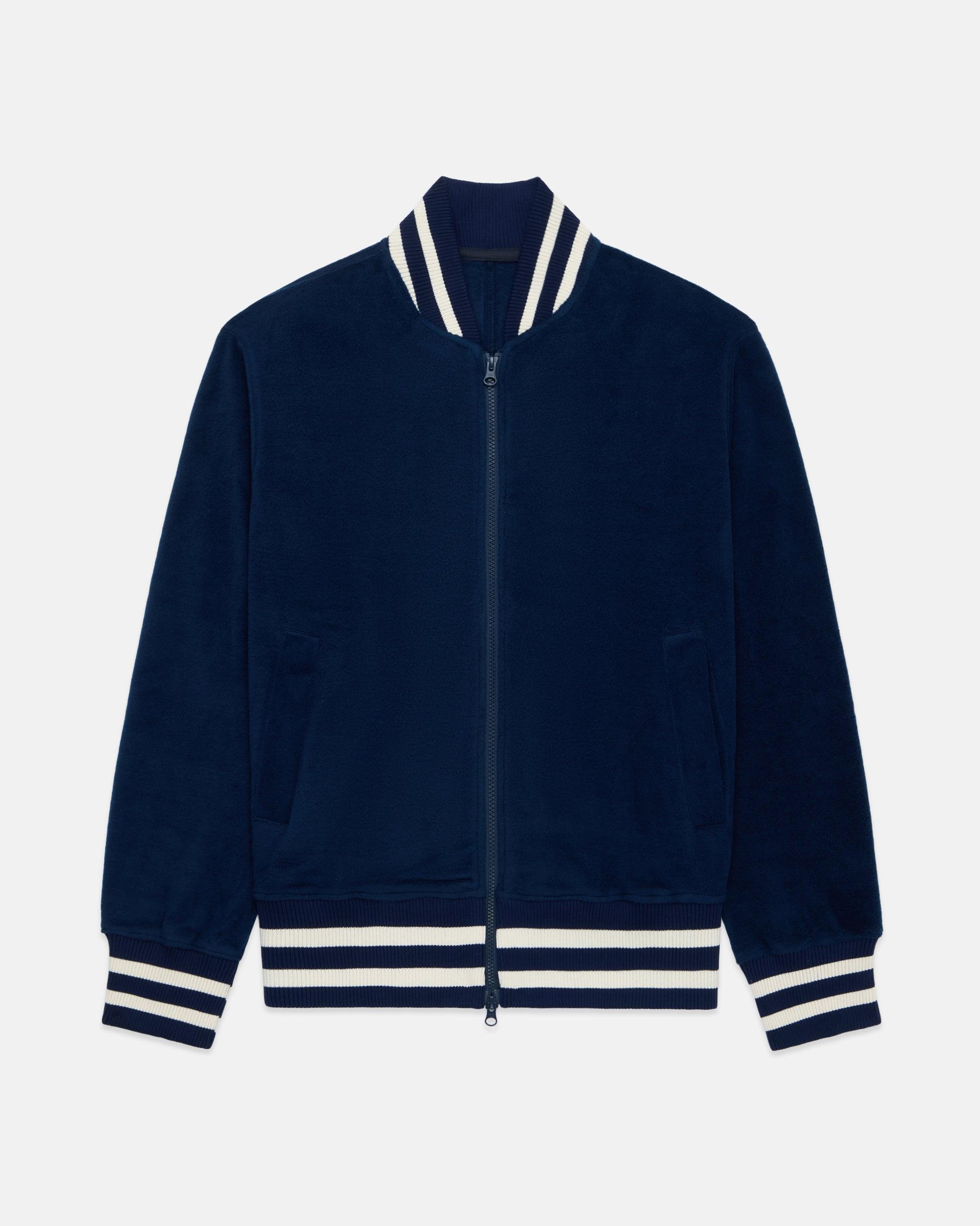 Navy Polar Fleece Track Jacket