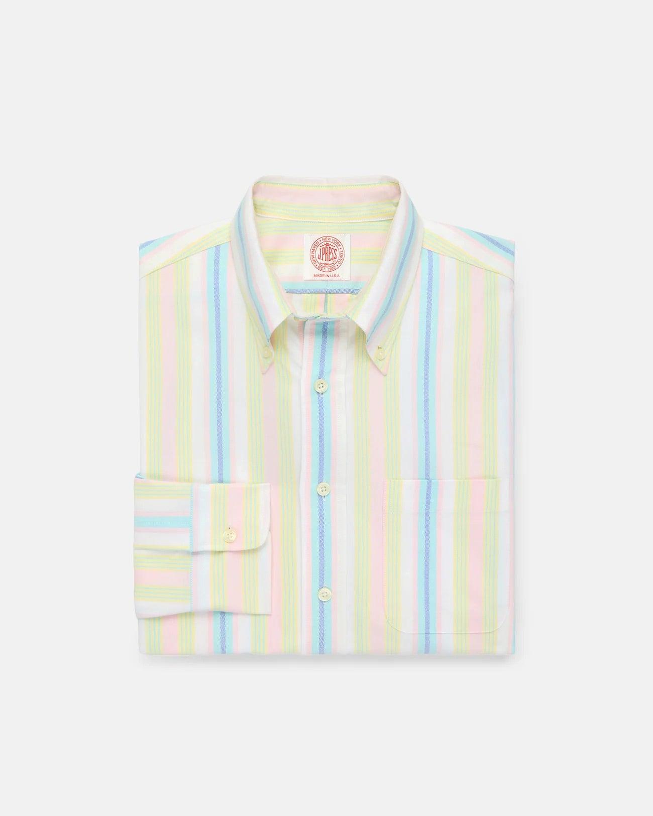 Made-in-USA Awning Stripe Oxford Cloth Sport Shirt - Classic Fit