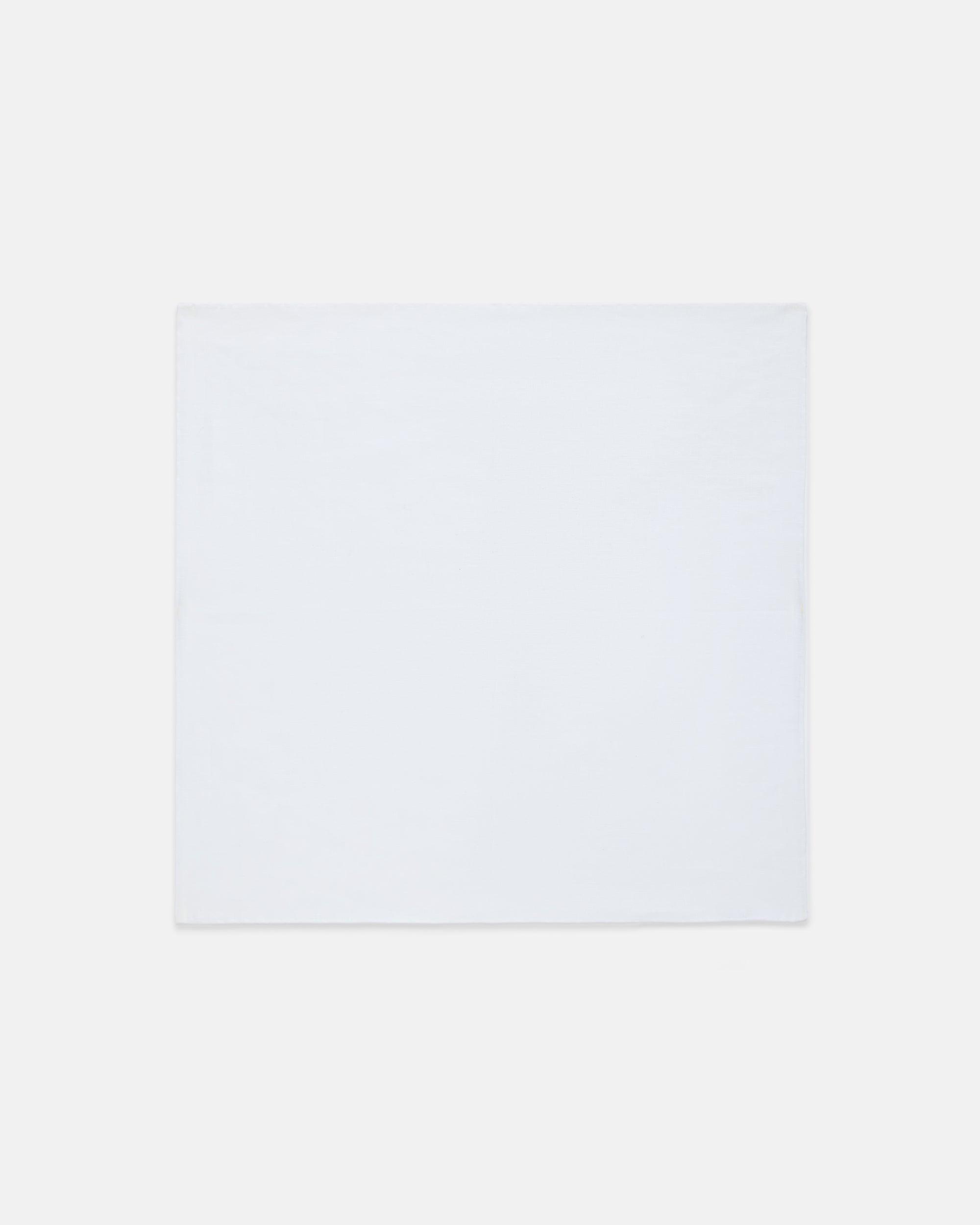 Made-in-Italy White Linen Pocket Square