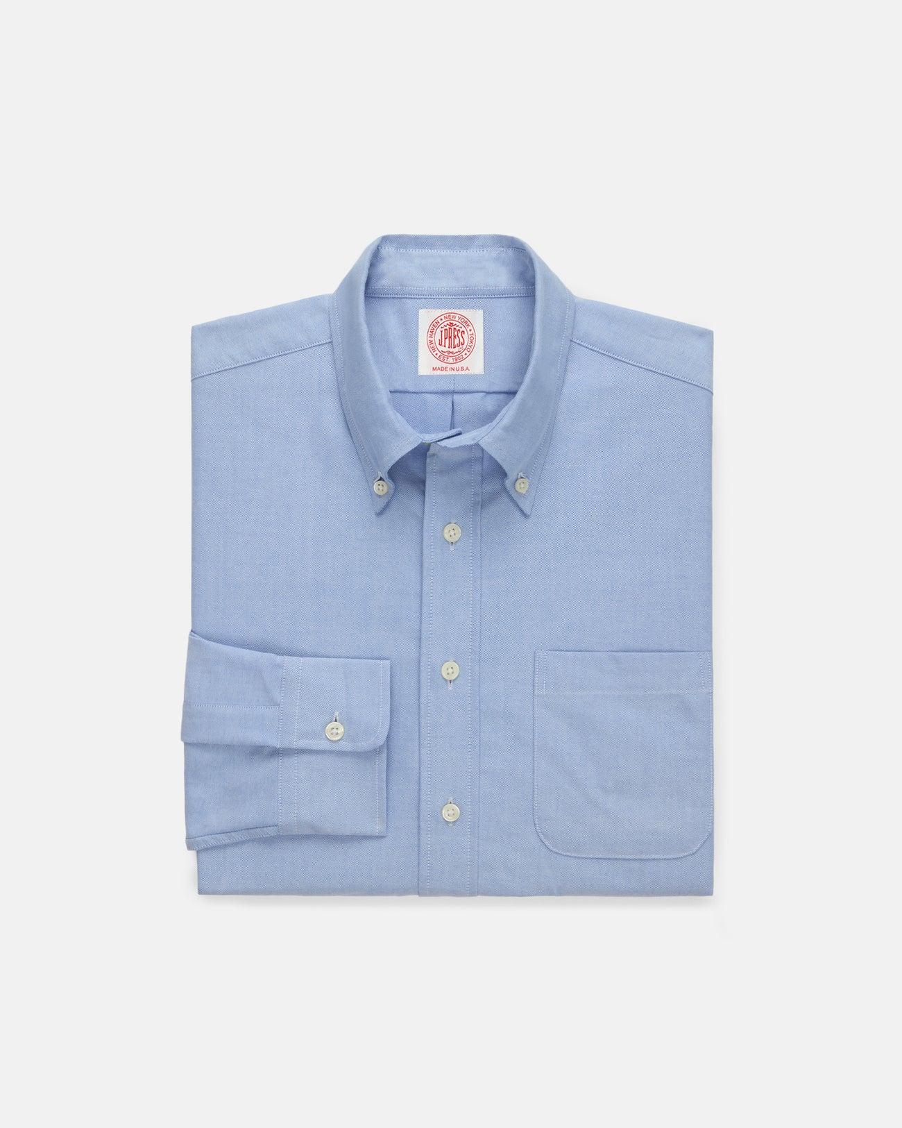 Made-in-USA Blue Oxford Cloth Button Down Shirt  - Slim Fit
