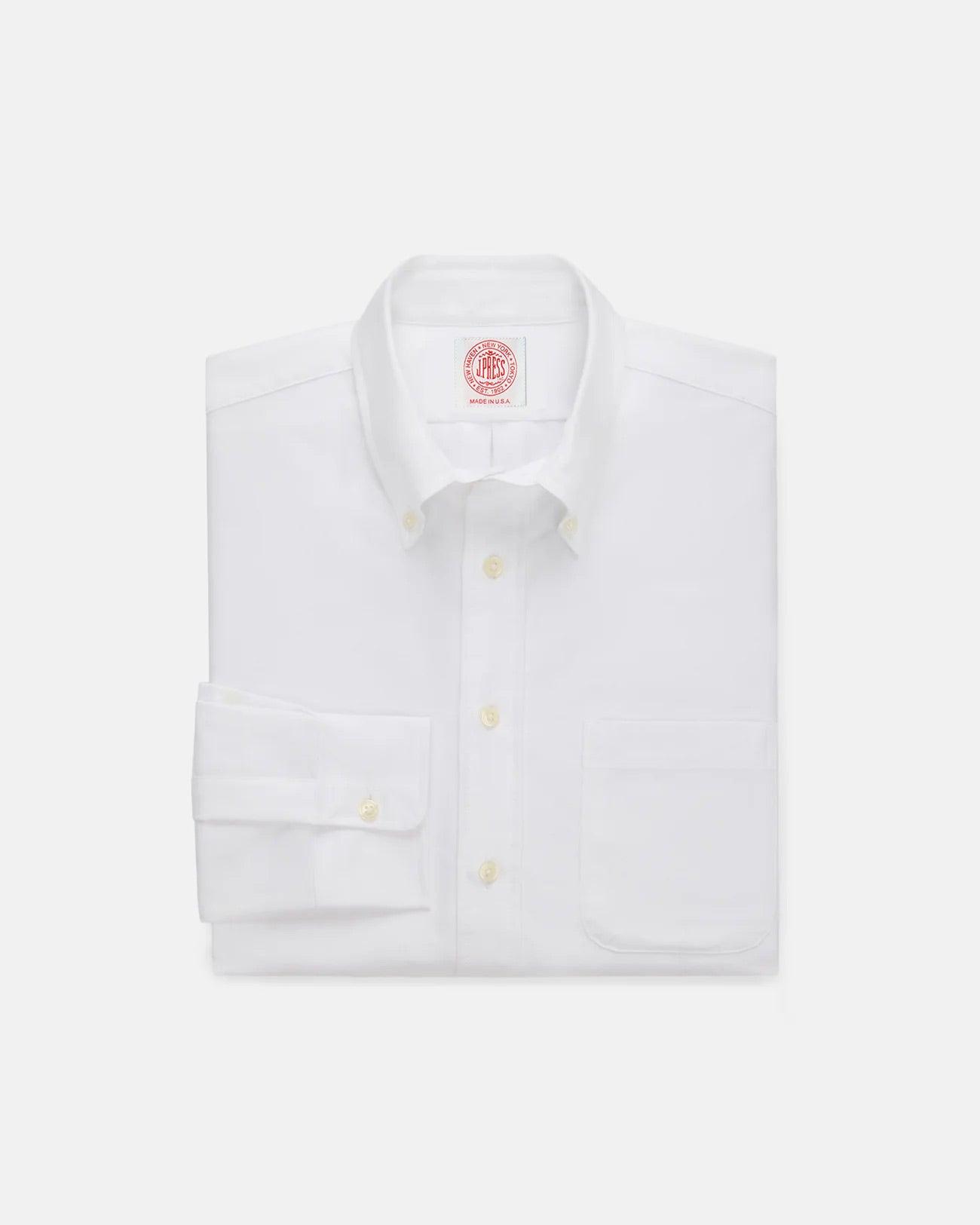 Made-in-USA White Oxford Cloth Button Down Shirt - Classic Fit