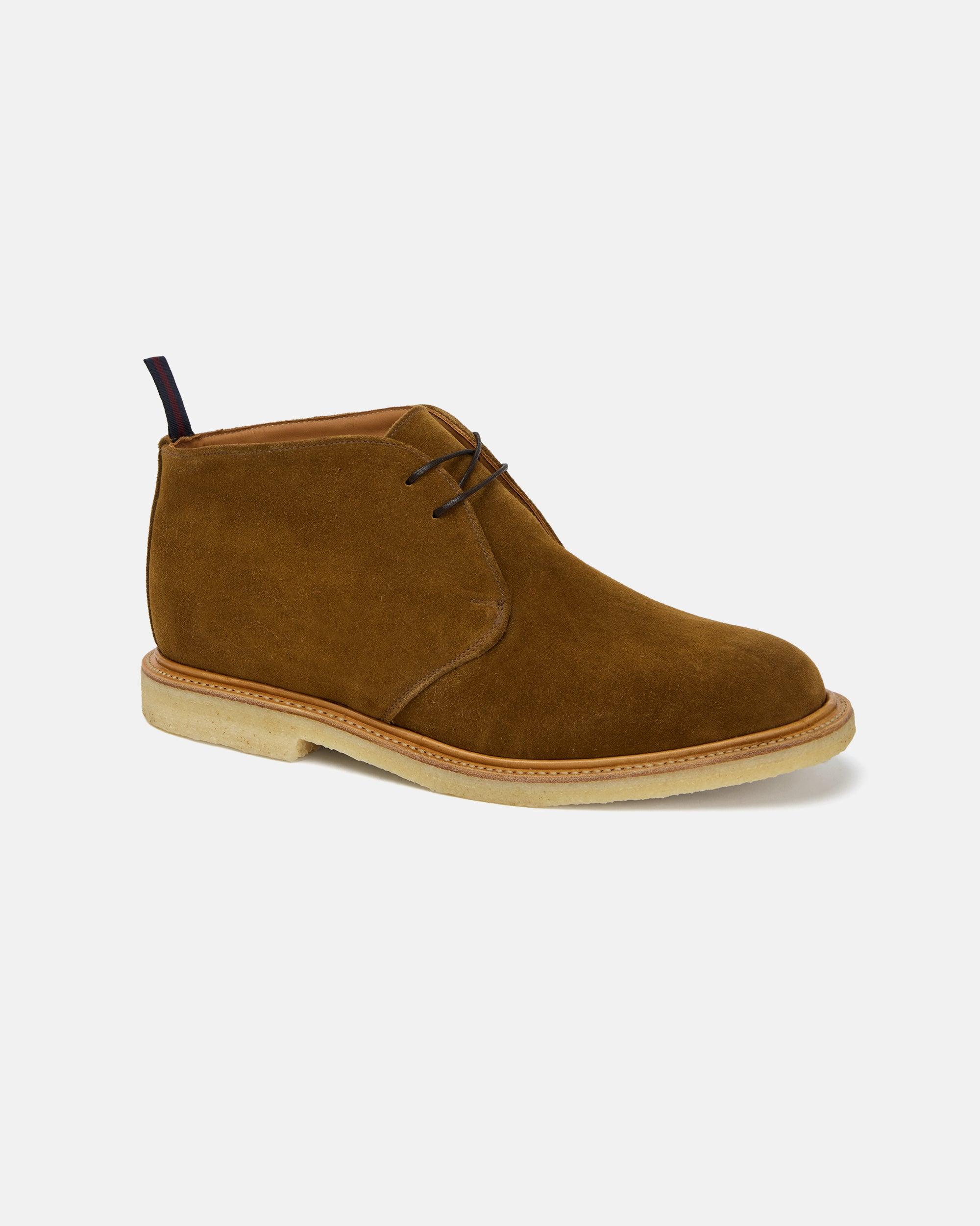 Made-in-England Tobacco Suede Chukka Boots
