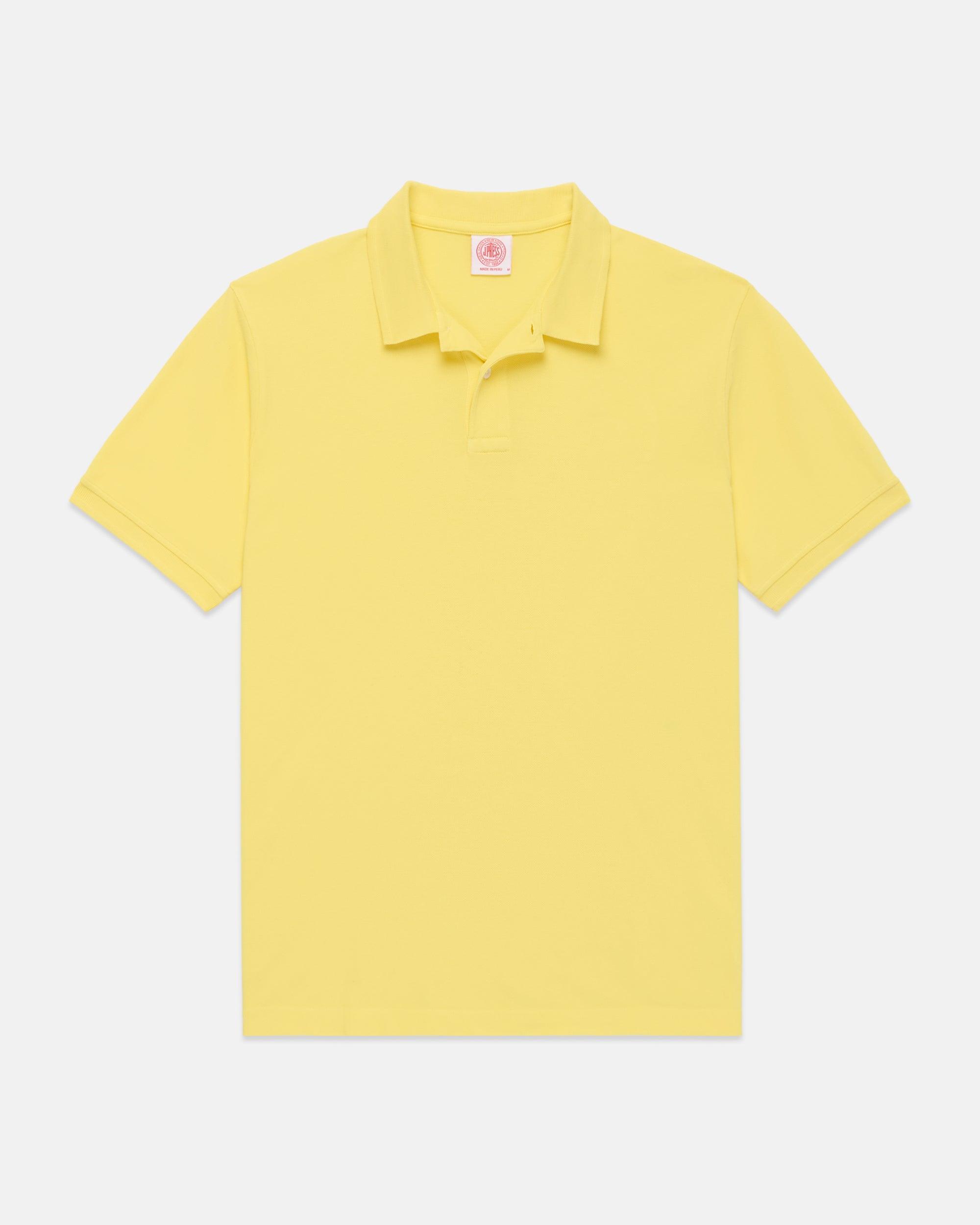 Yellow Cotton Pique Polo