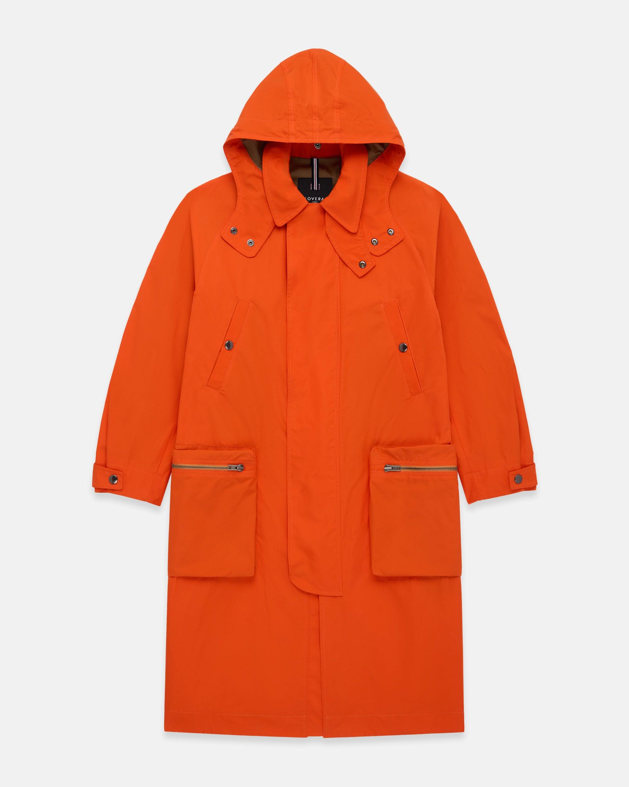 Made-in-England Orange Ventile Cotton Stanley Parka
