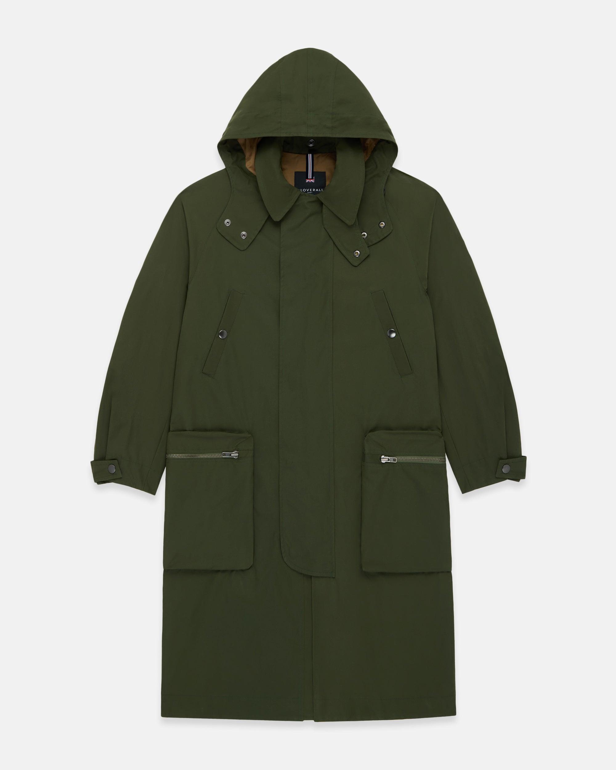 Made-in-England Olive Ventile Cotton Stanley Parka