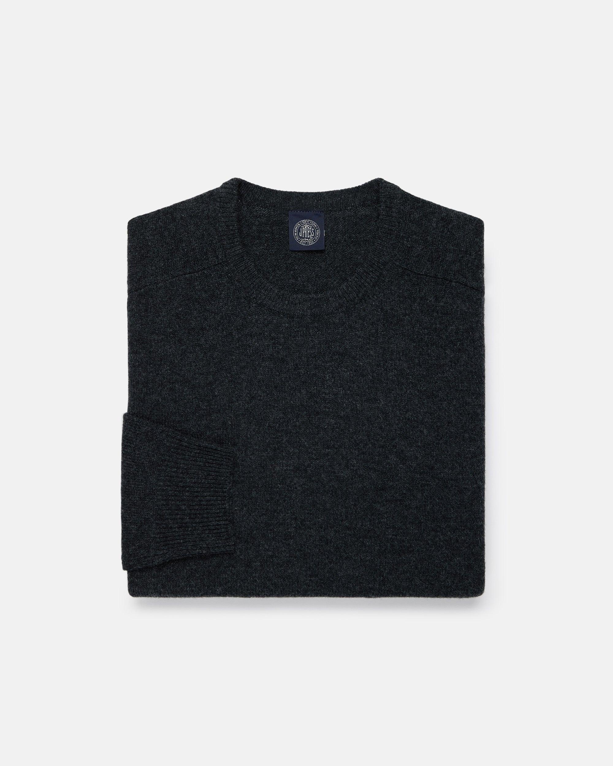 Charcoal Lambswool Crewneck Sweater