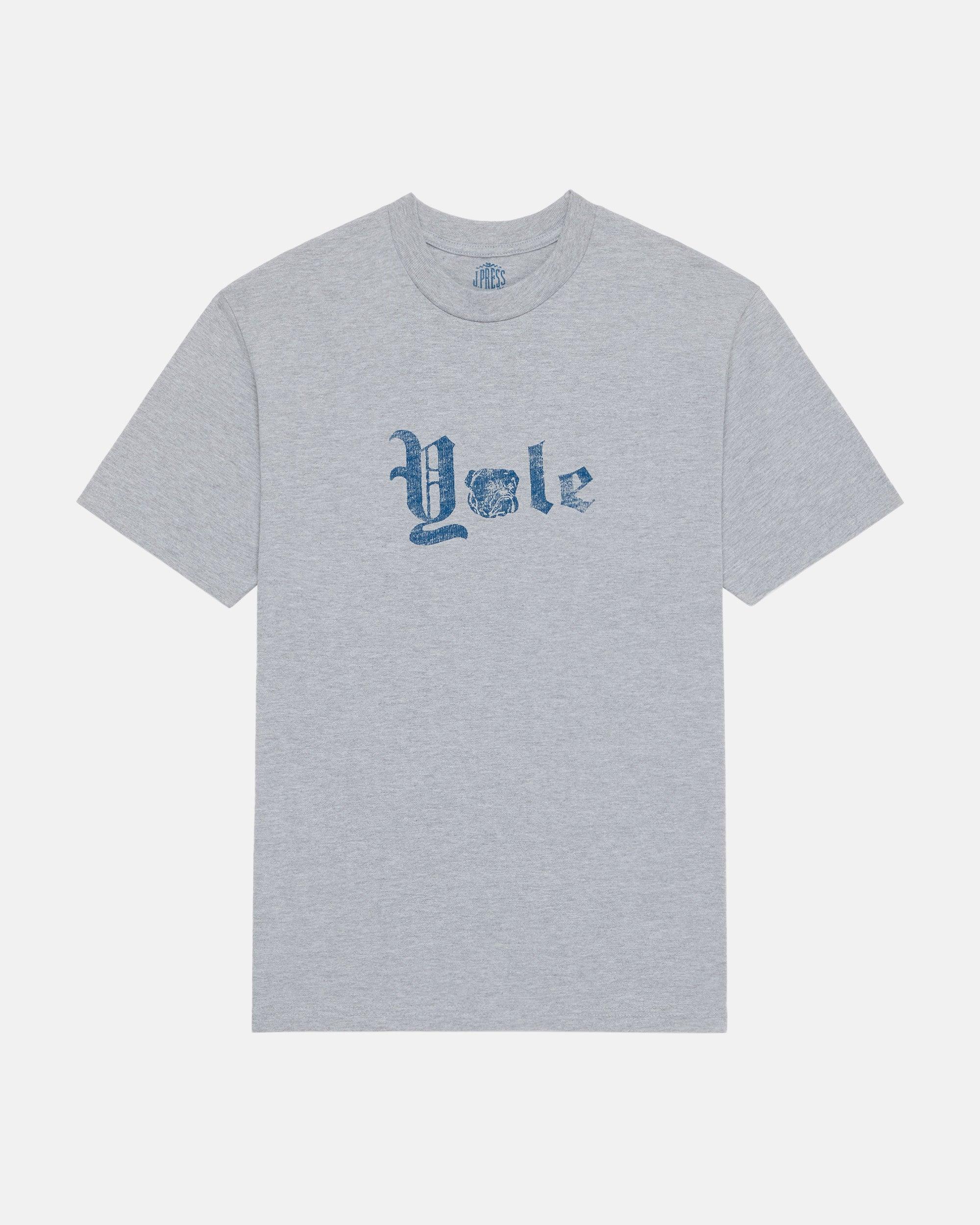 Yale Grey Gothic Spellout T-Shirt