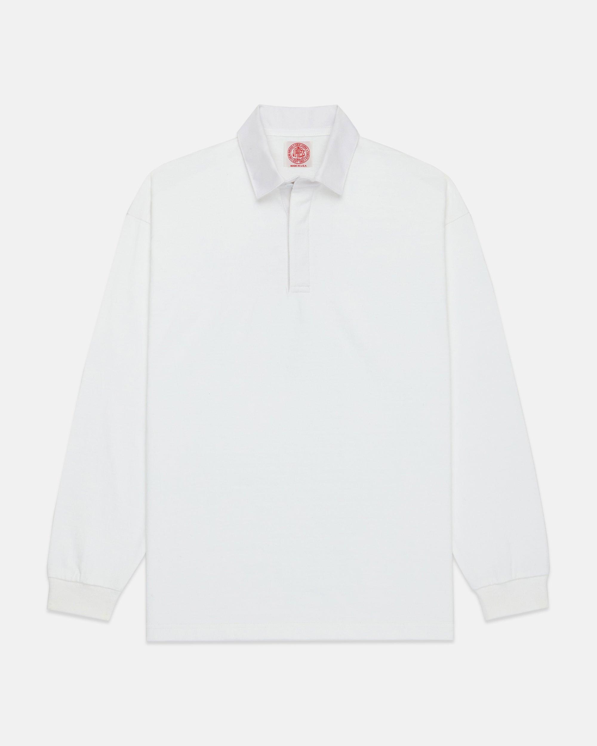Made-in-USA White Cotton Rugby