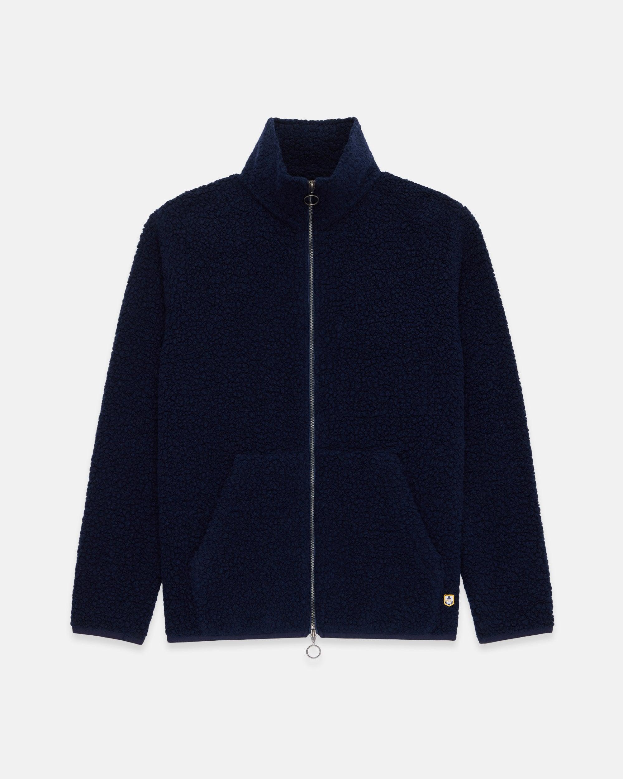Navy Sherpa Fleece Jacket