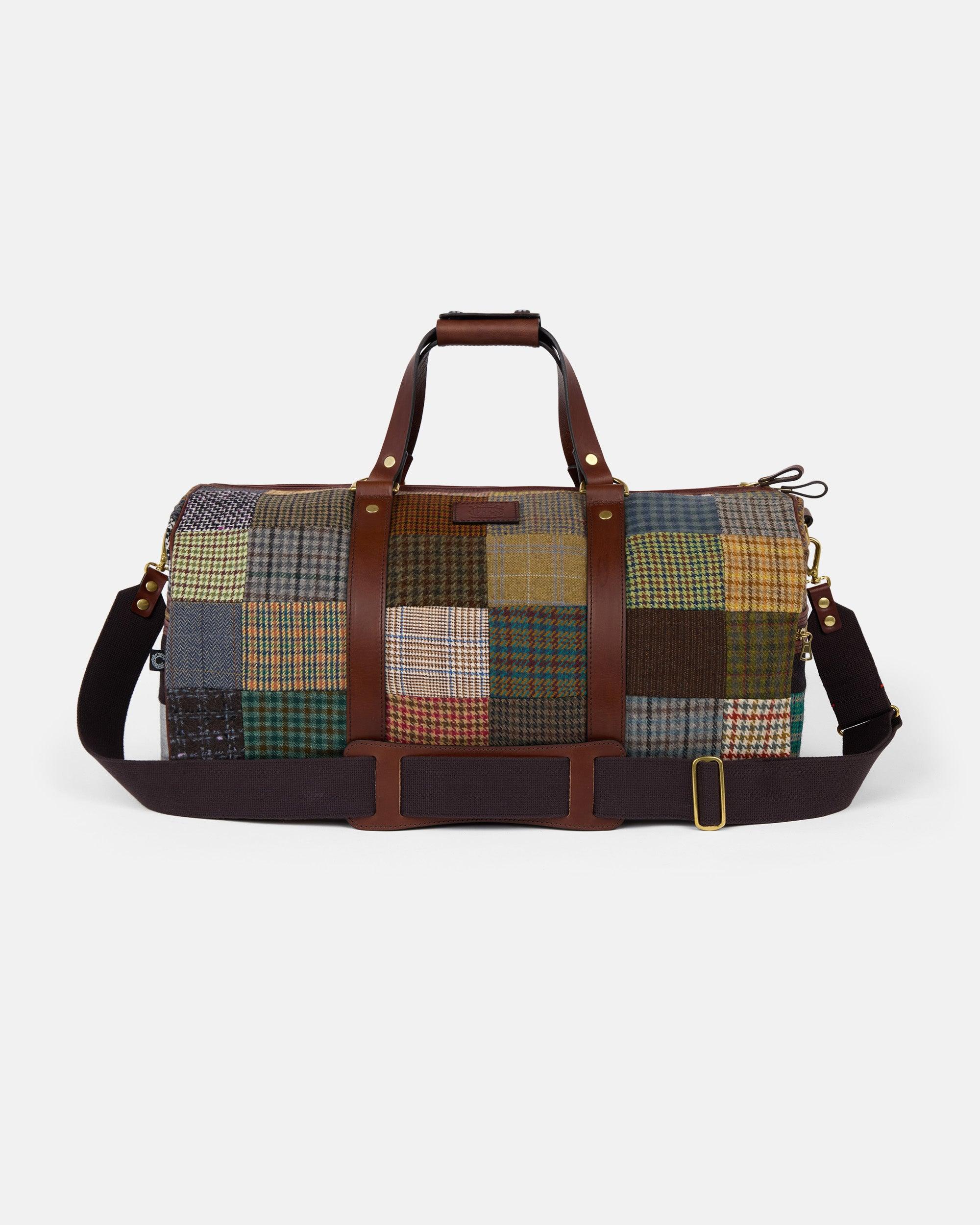 Made-in-England Patchwork Tweed Duffle Bag