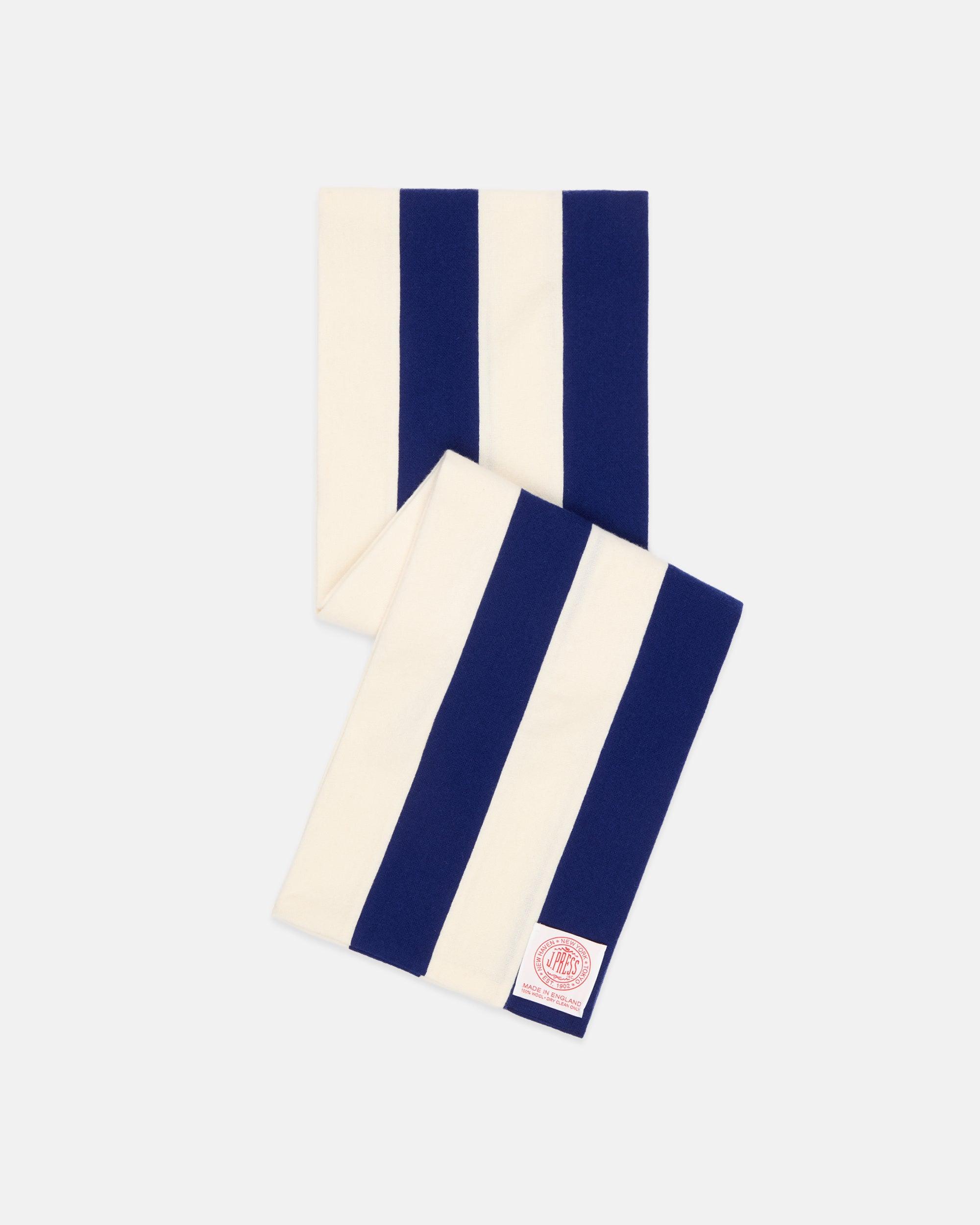 Made-in-England Royal & Ivory Wool Schoolboy Muffler