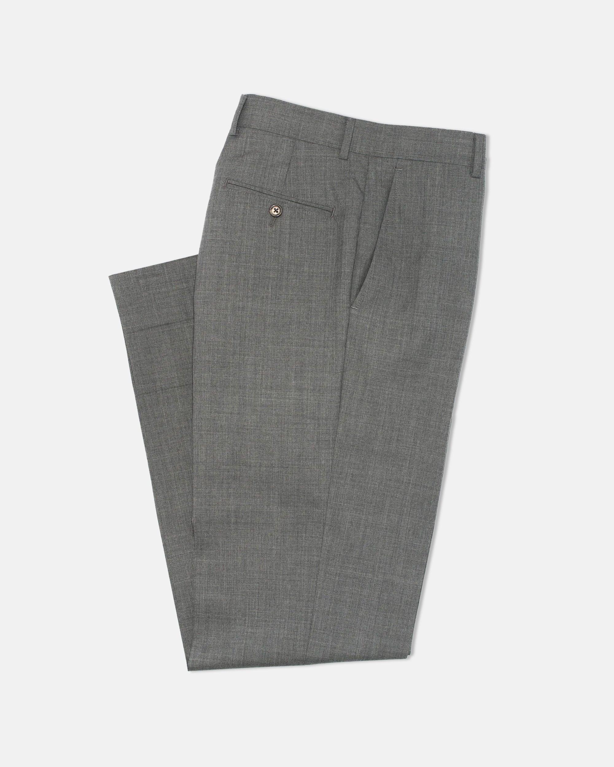 Made-in-Canada Medium Grey Tropical Wool Trouser