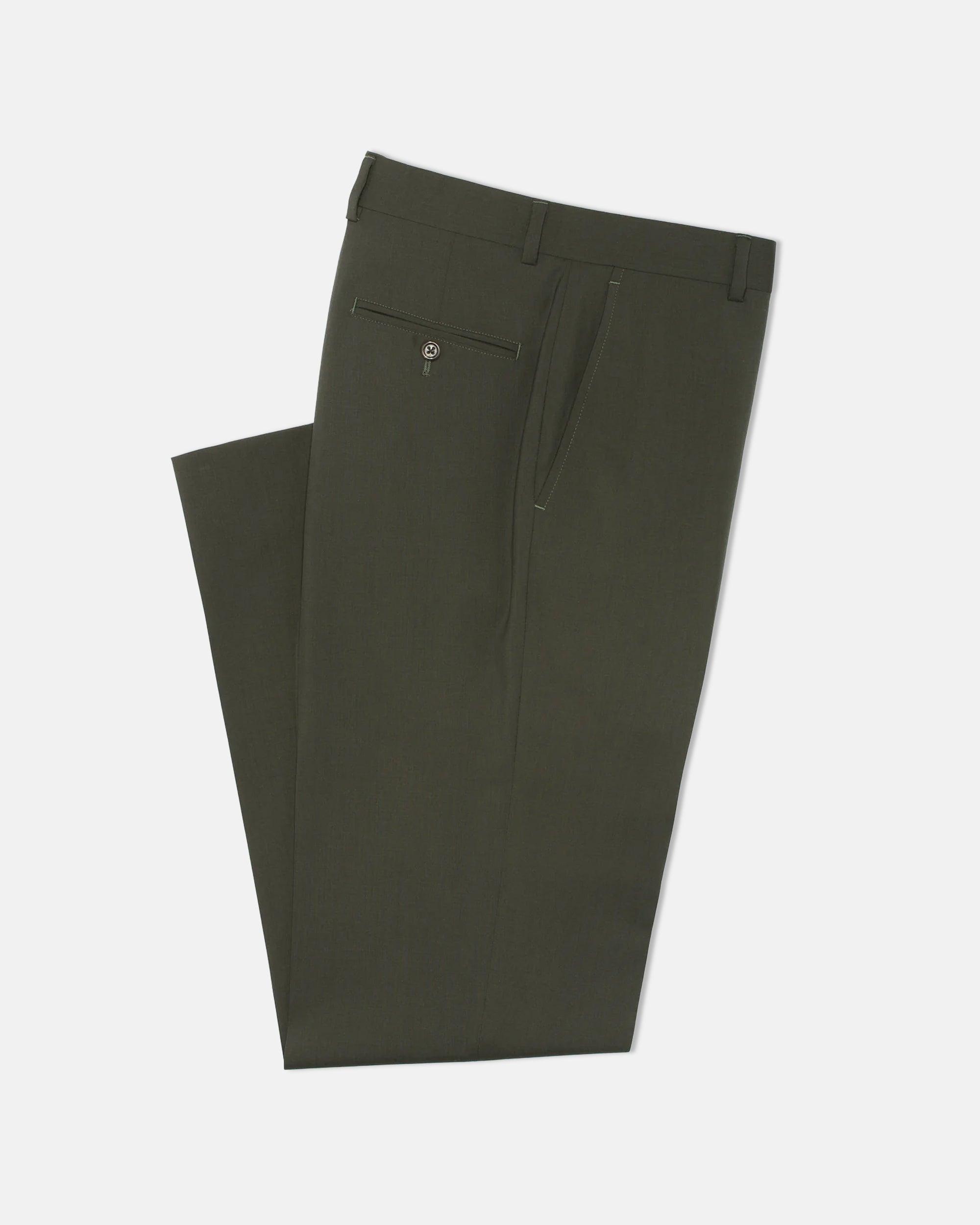 Made-in-Canada Olive Tropical Wool Trouser