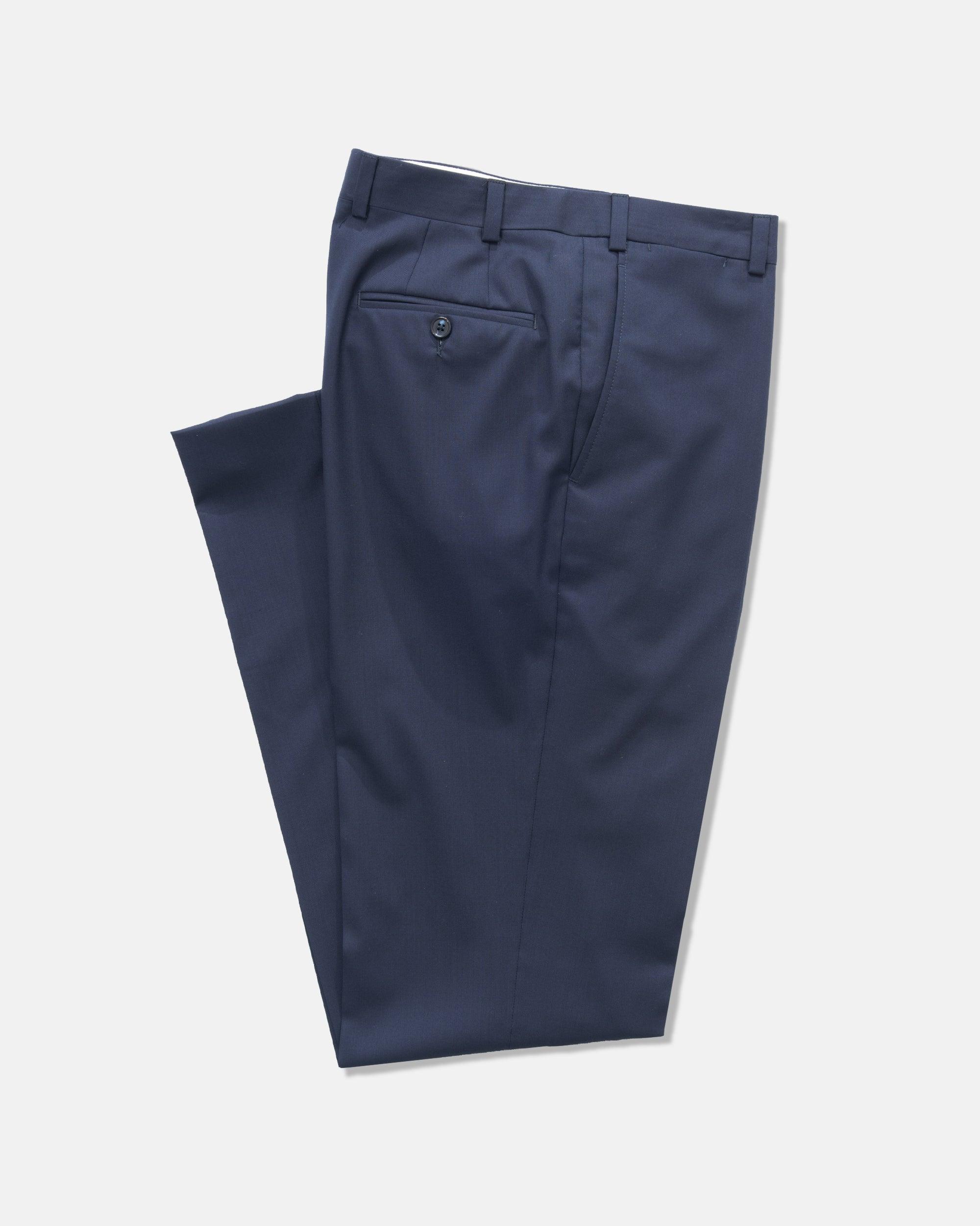 Made-in-Canada Navy Tropical Wool Trouser