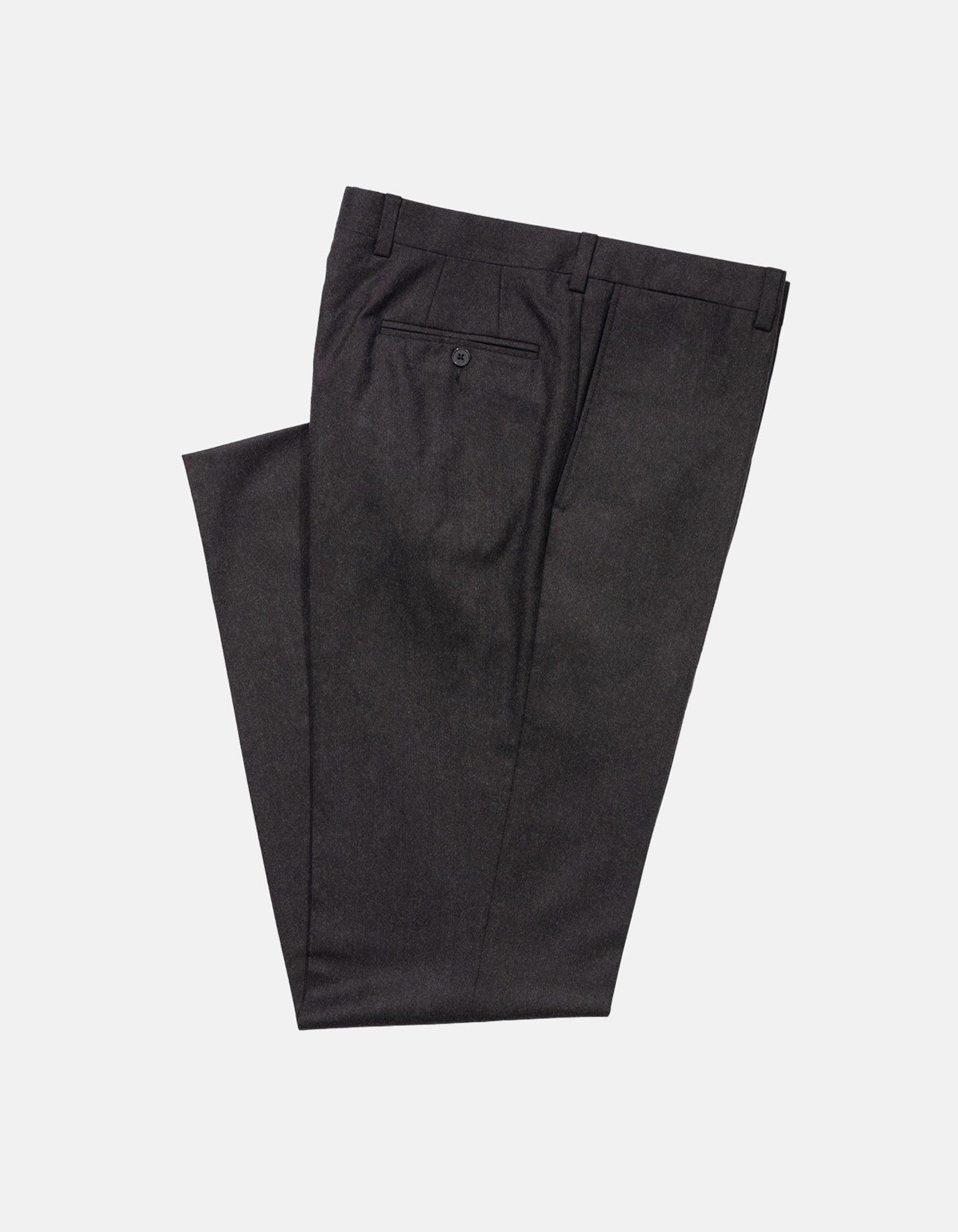 Made-in-Canada Bark Brown Wool Flannel Trouser