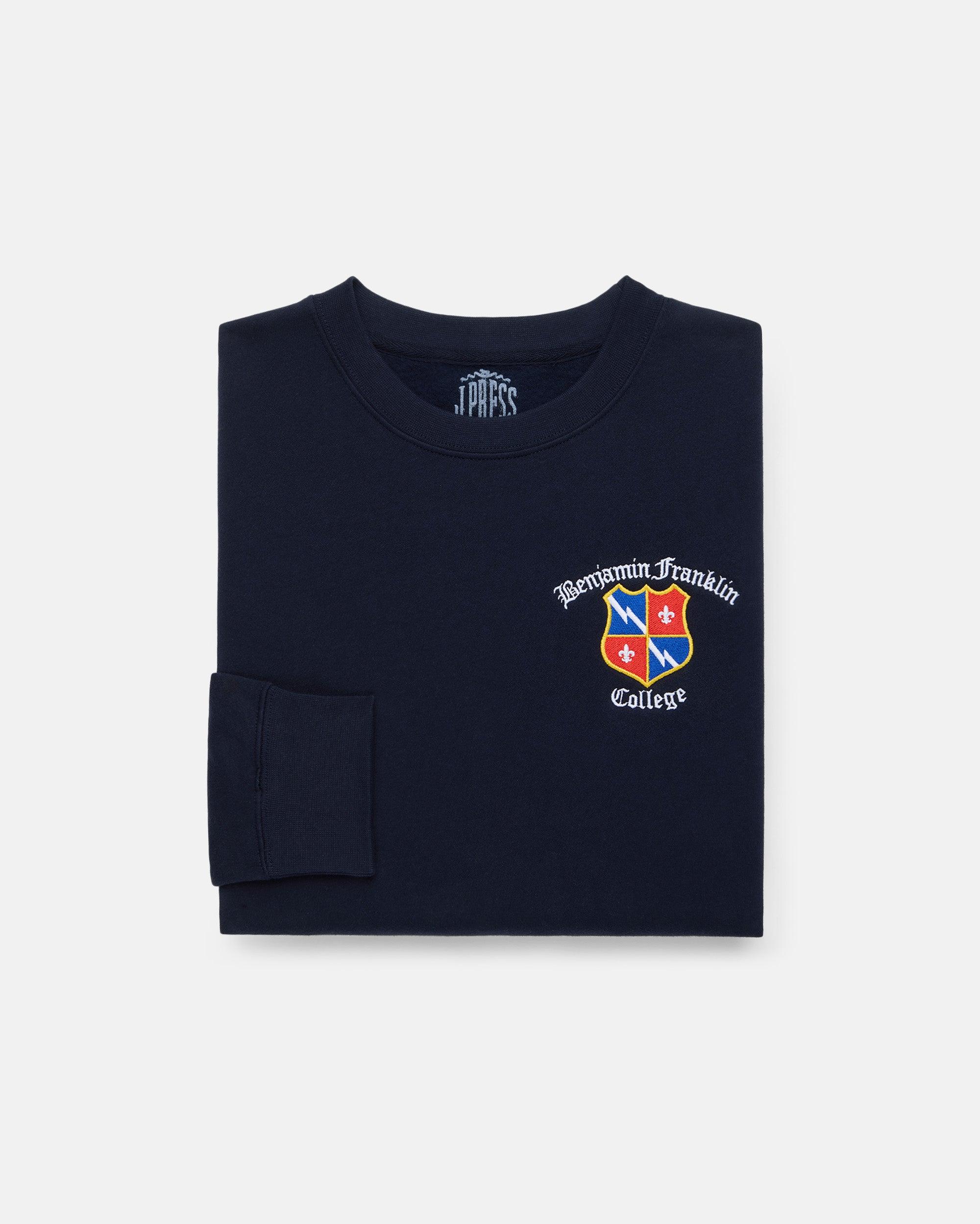 Benjamin Franklin College Cotton Crewneck Sweatshirt