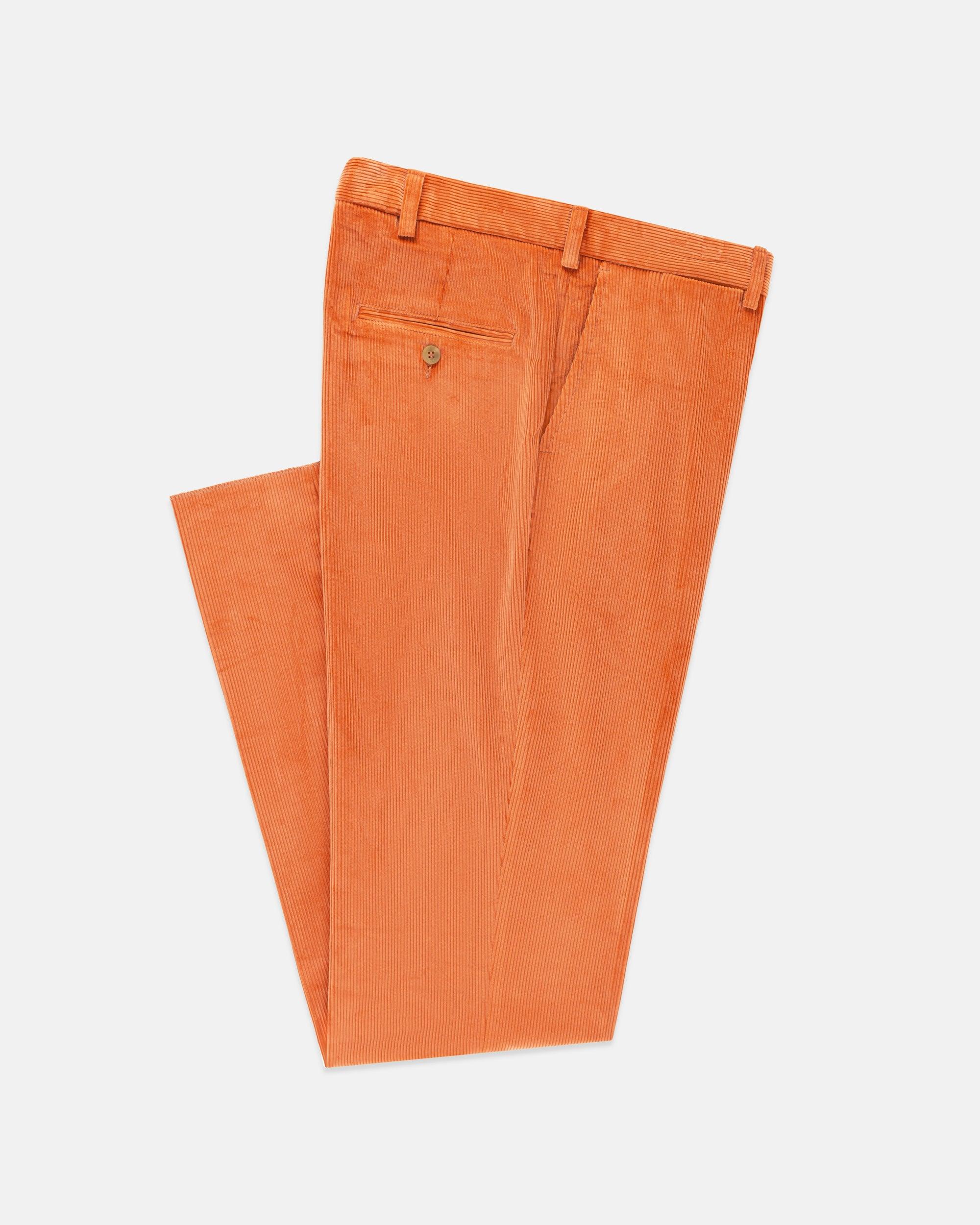 Made-in-USA Orange Wide Wale Corduroy Pant