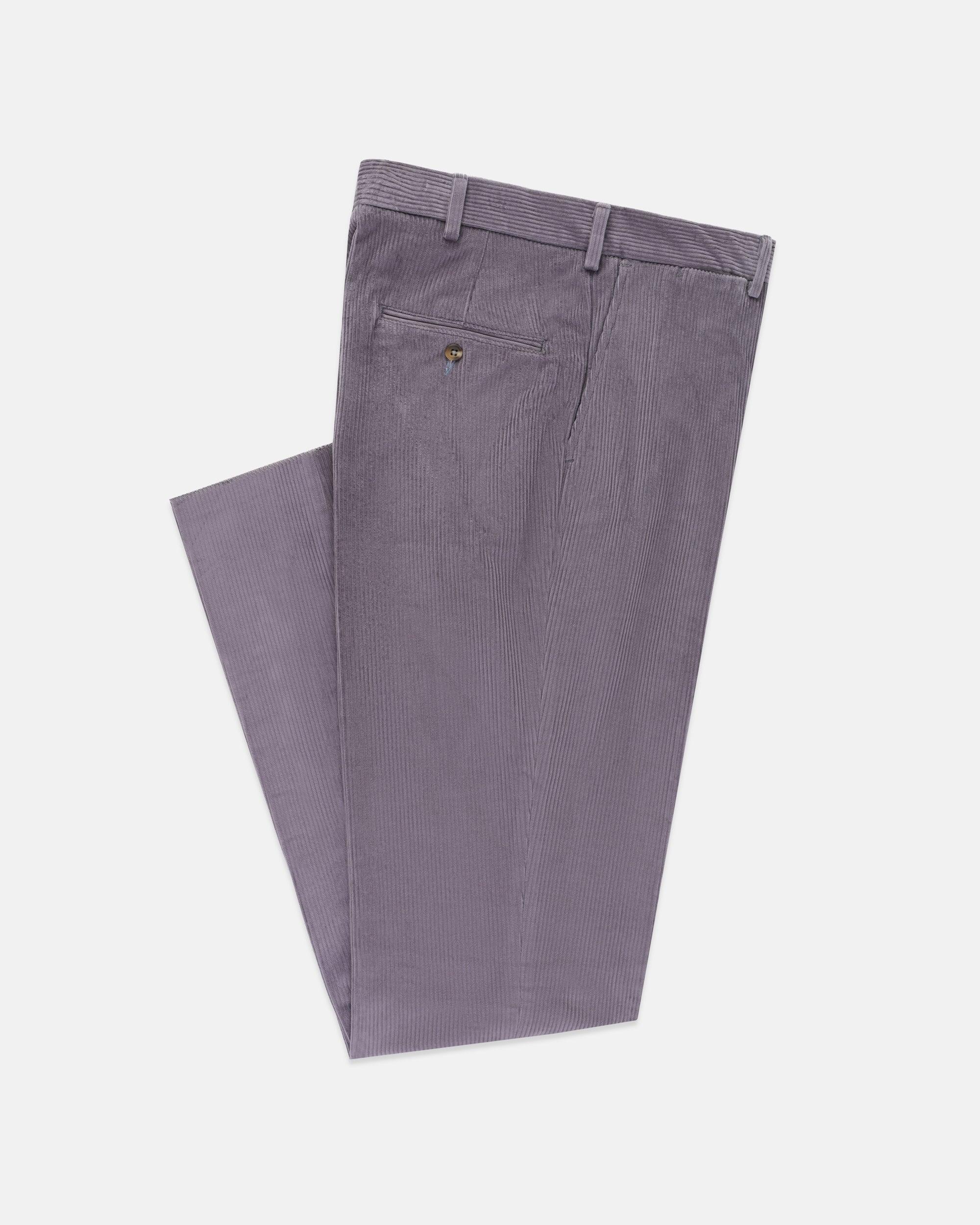 Made-in-USA Grey Wide Wale Corduroy Pant