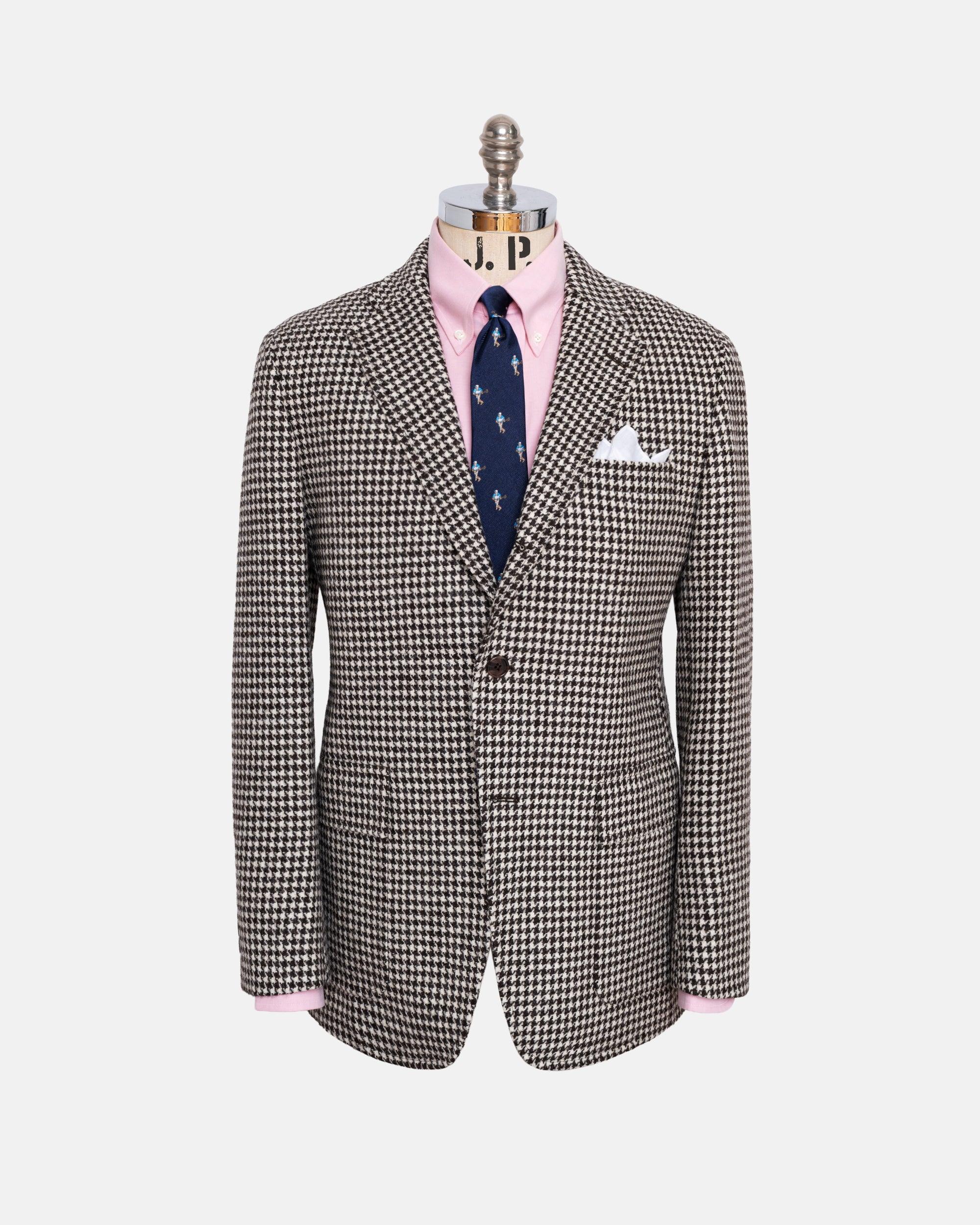 Made-in-USA Black & White Check Cheviot Tweed Sport Coat - Custom Make
