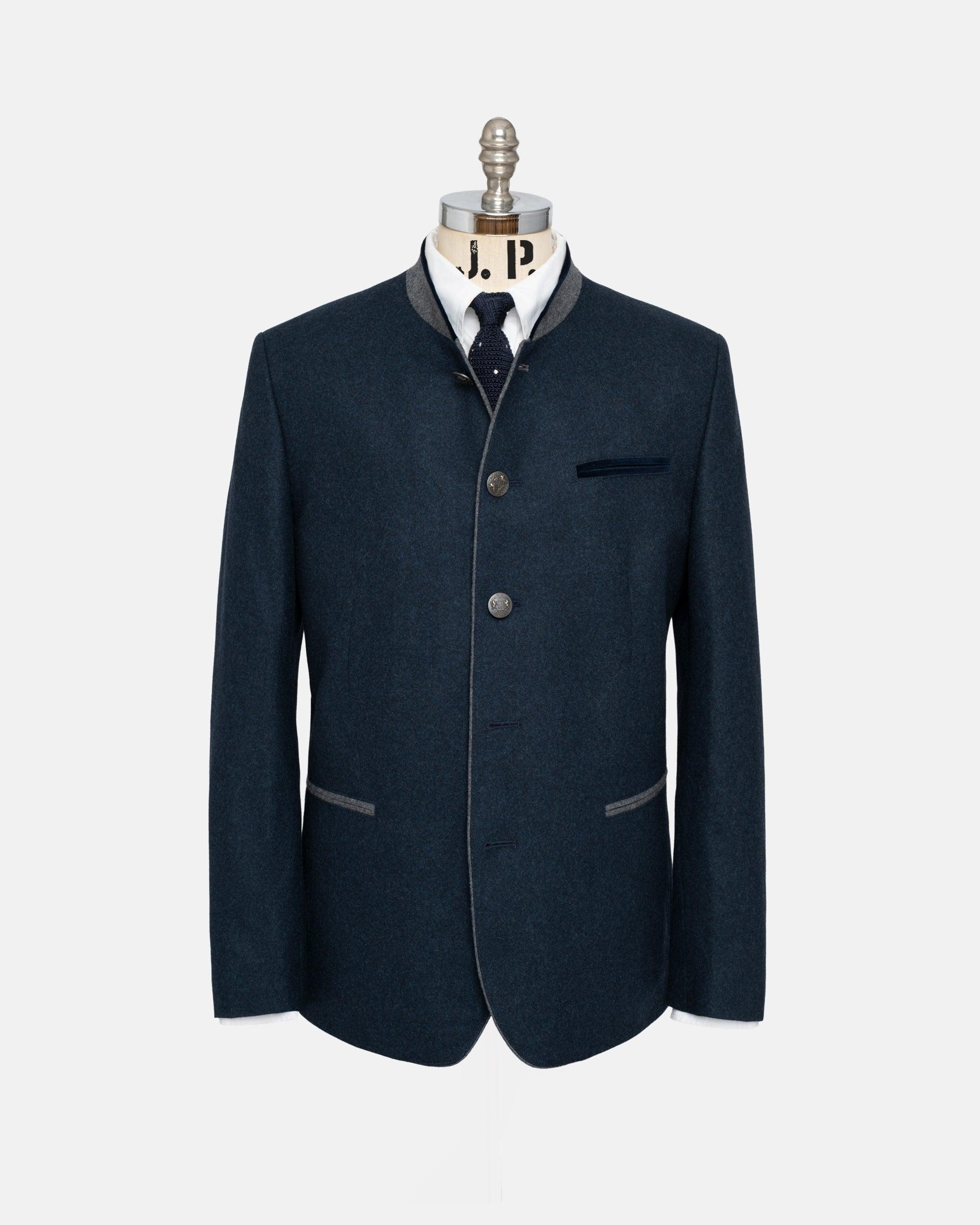 Made-in-Austria Dark Blue Wool/Cashmere Tyrolean Jacket