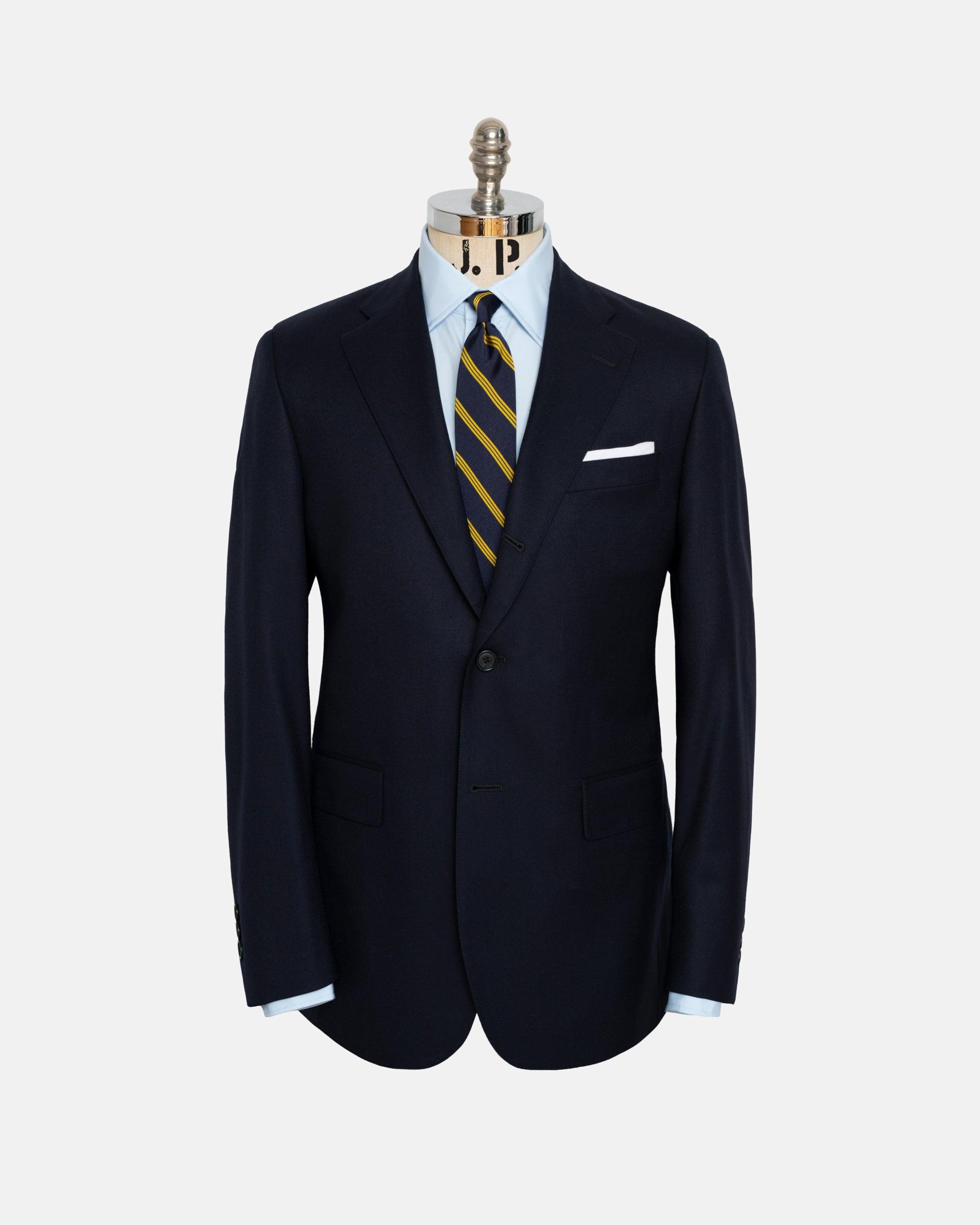 Made-in-Canada Solid Navy Wool Flannel 1902 Model Suit
