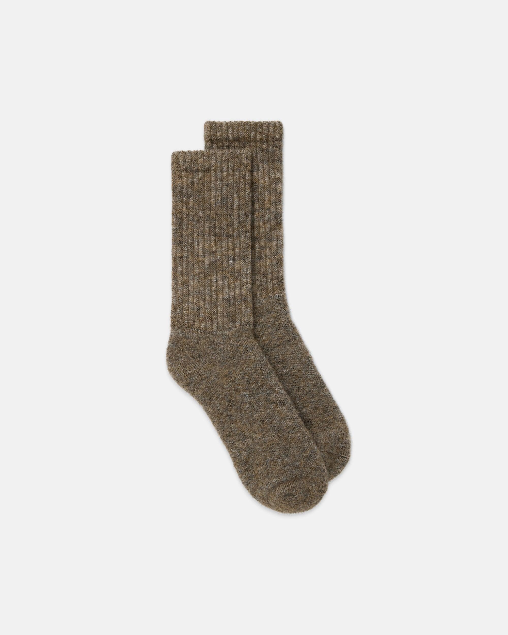 Made-in-USA Light Brown Shaggy Dog Socks