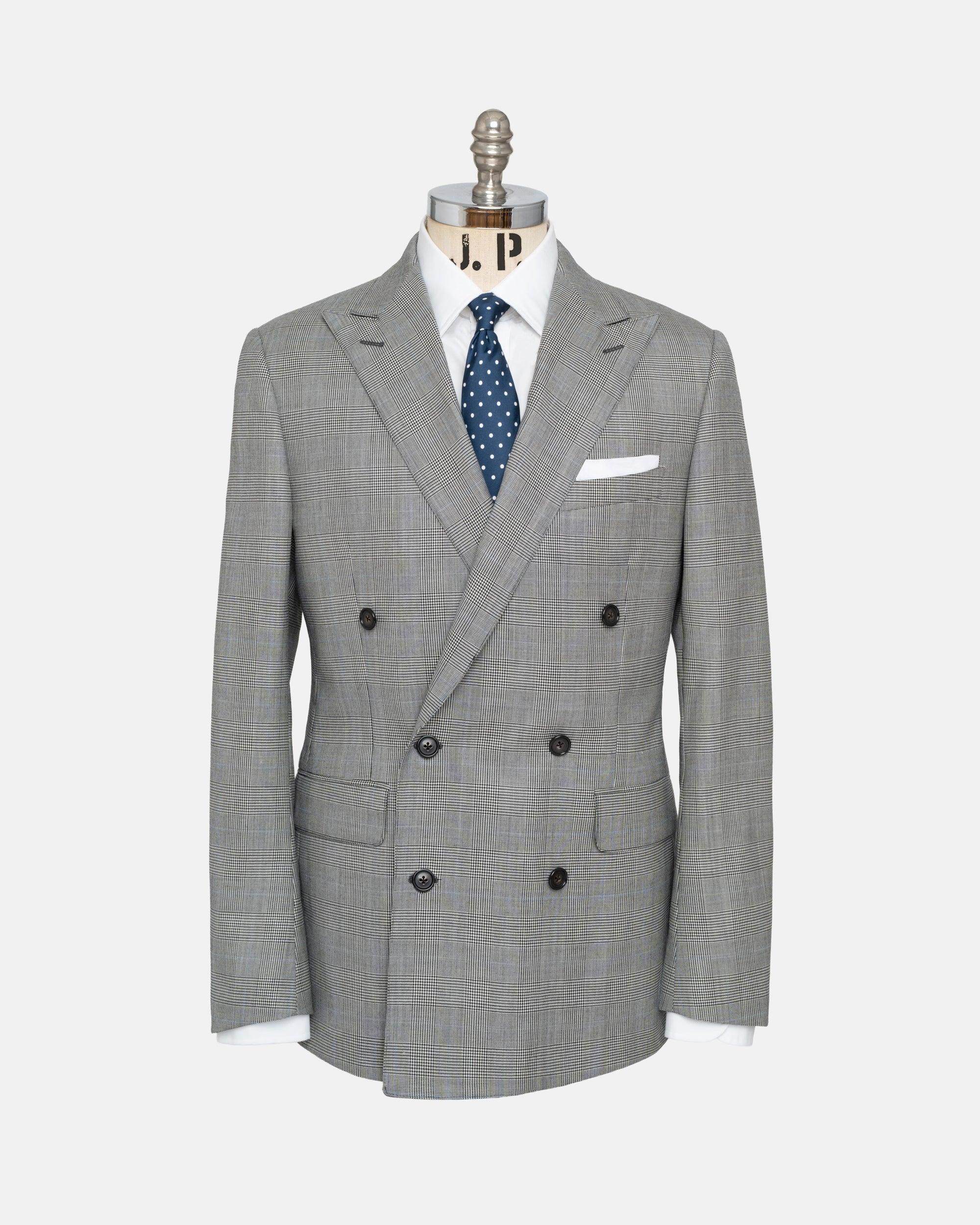 Made-in-USA Prince of Wales Check Double-Breasted Mayfair Model Suit