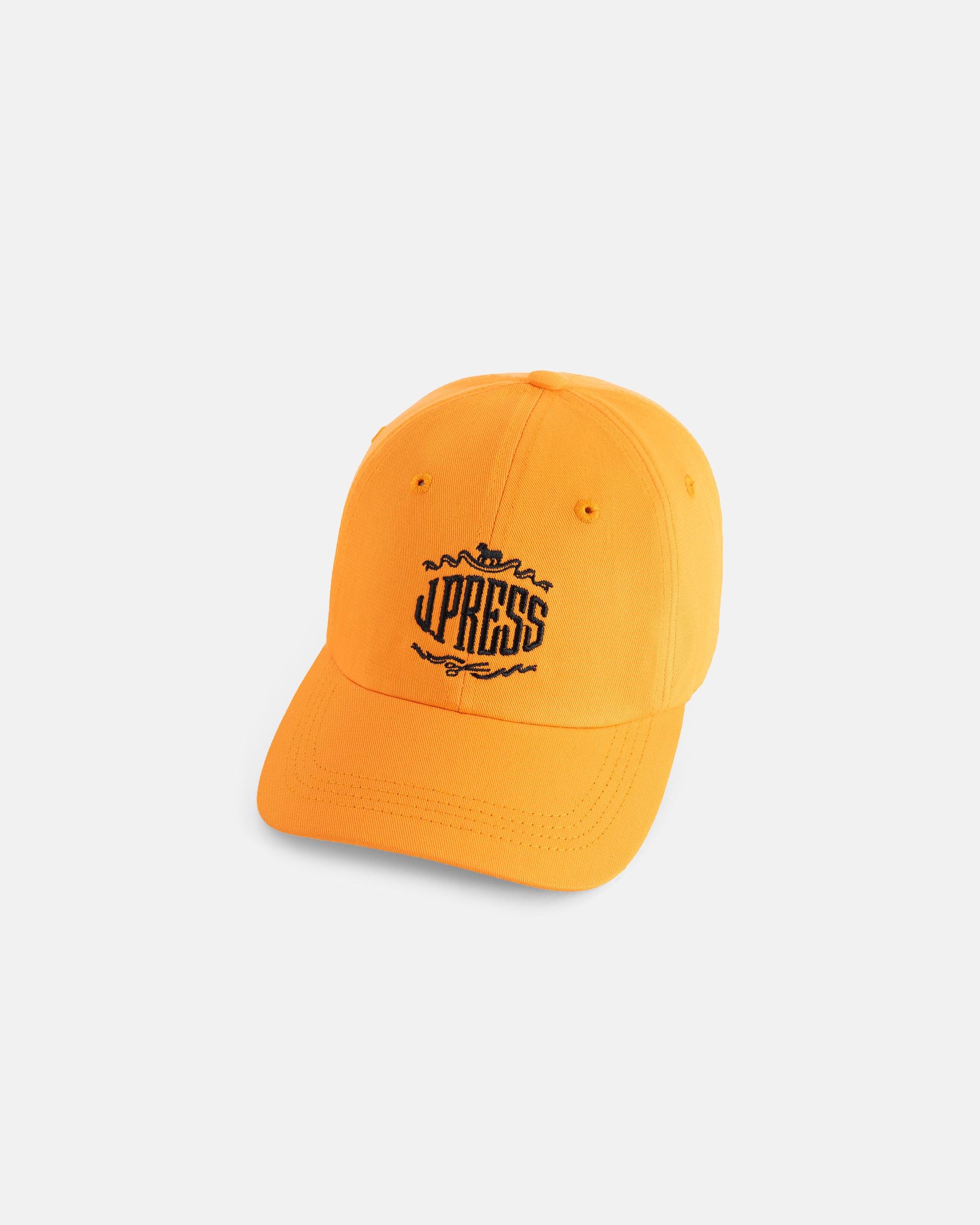Made-in-USA Orange J. Press Embroidered Logo Dad Hat